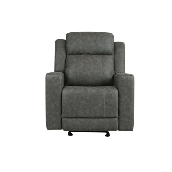 Charcoal MAZ Genji Reclining Sofa Set with plush cushions and modern design, perfect for a comfortable living room.
