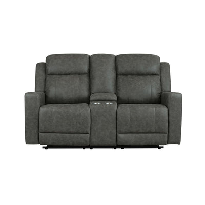 Charcoal Genji reclining sofa set by MAZ, featuring plush cushions and modern design for comfortable lounging.