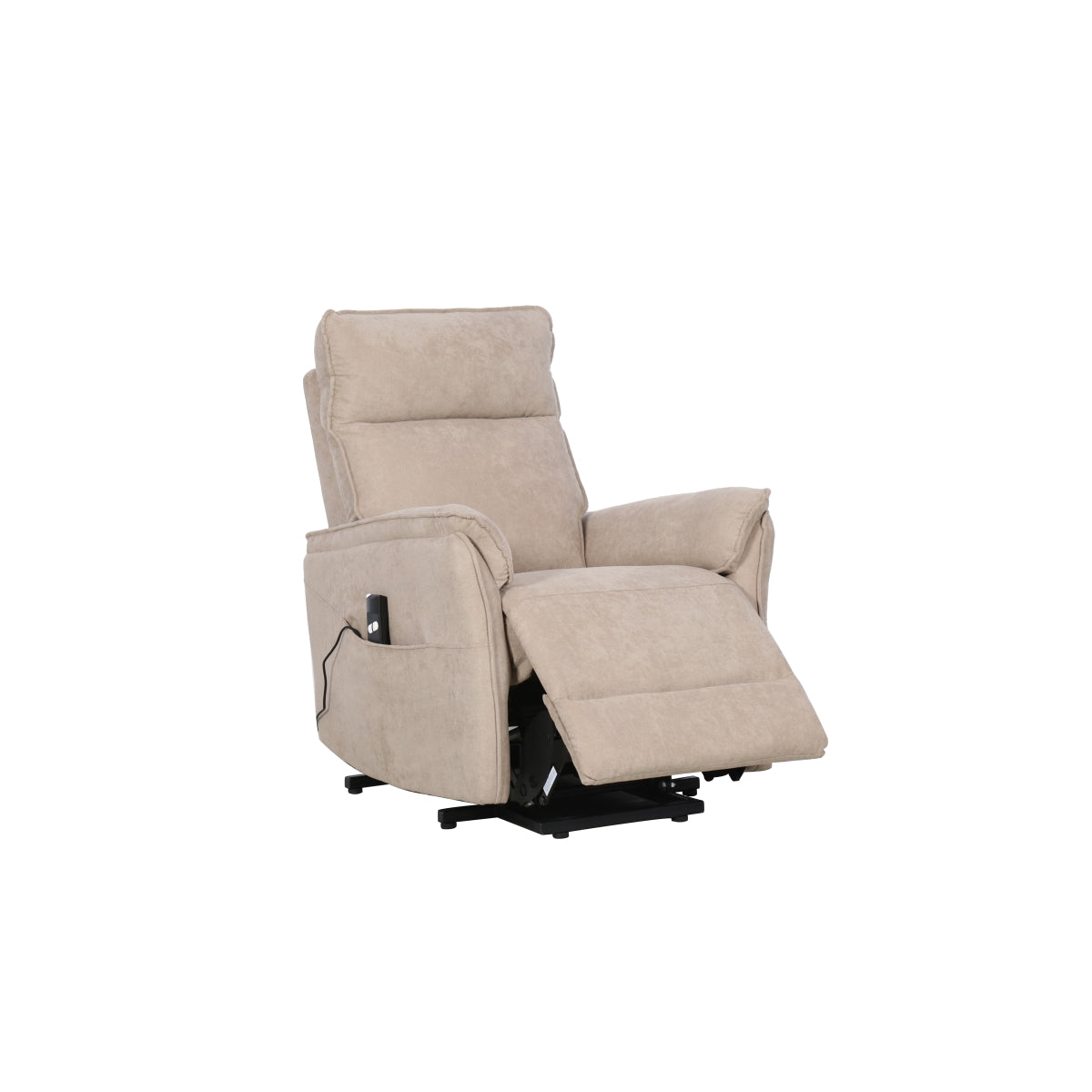 Light brown CastleUp Medical Lift Chair in open position, showcasing adjustable reclining and lifting features.