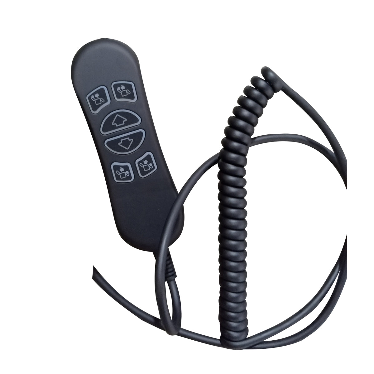 A beige CastleUp Aisha Medical Lift Chair with power lift and headrest, remote control, designed for comfort and support.