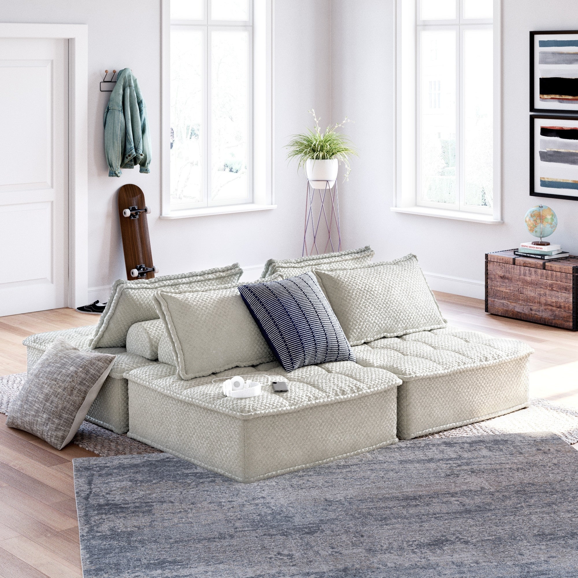 Bales 4-Piece Modular Sectional Taupe