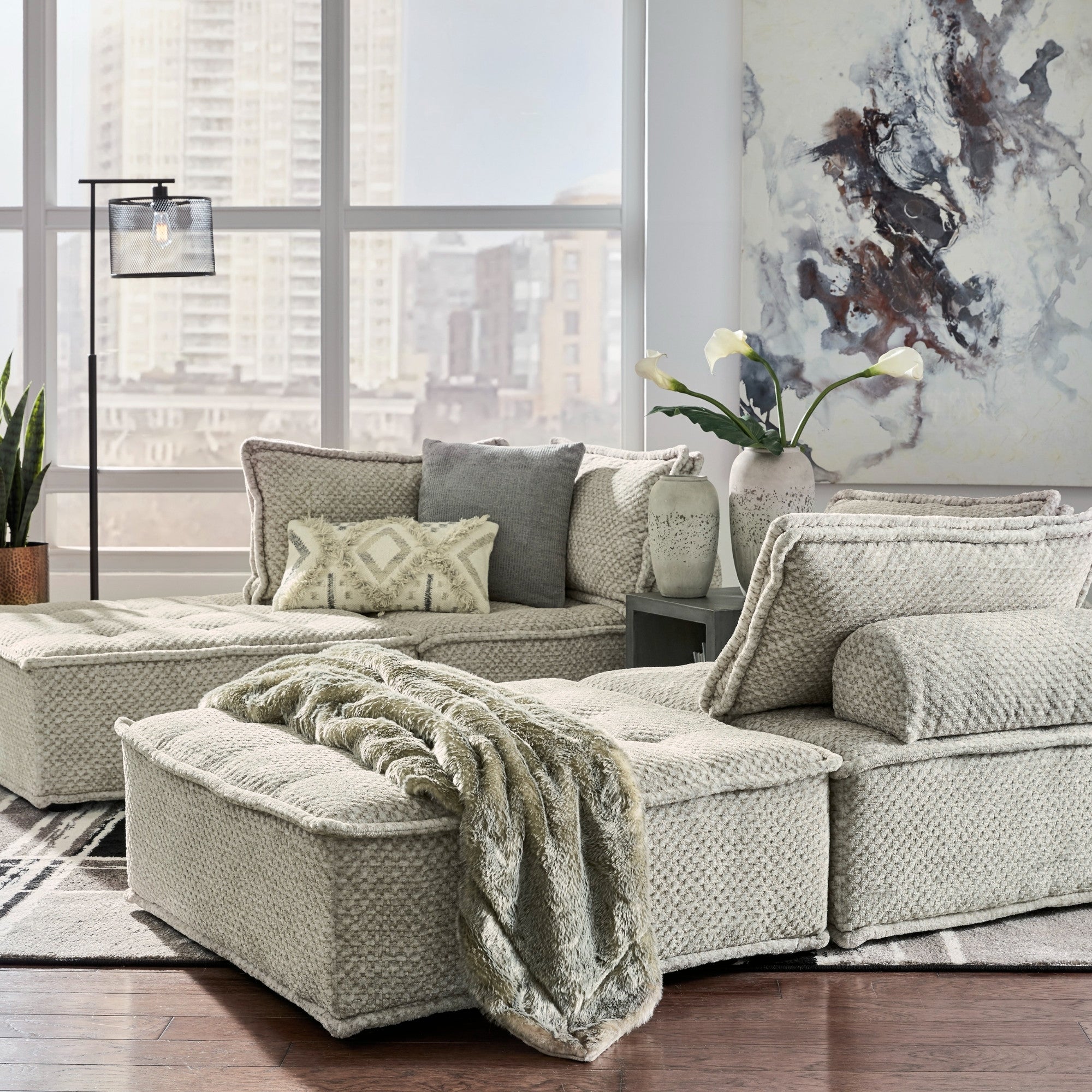 Bales 4-Piece Modular Sectional Taupe
