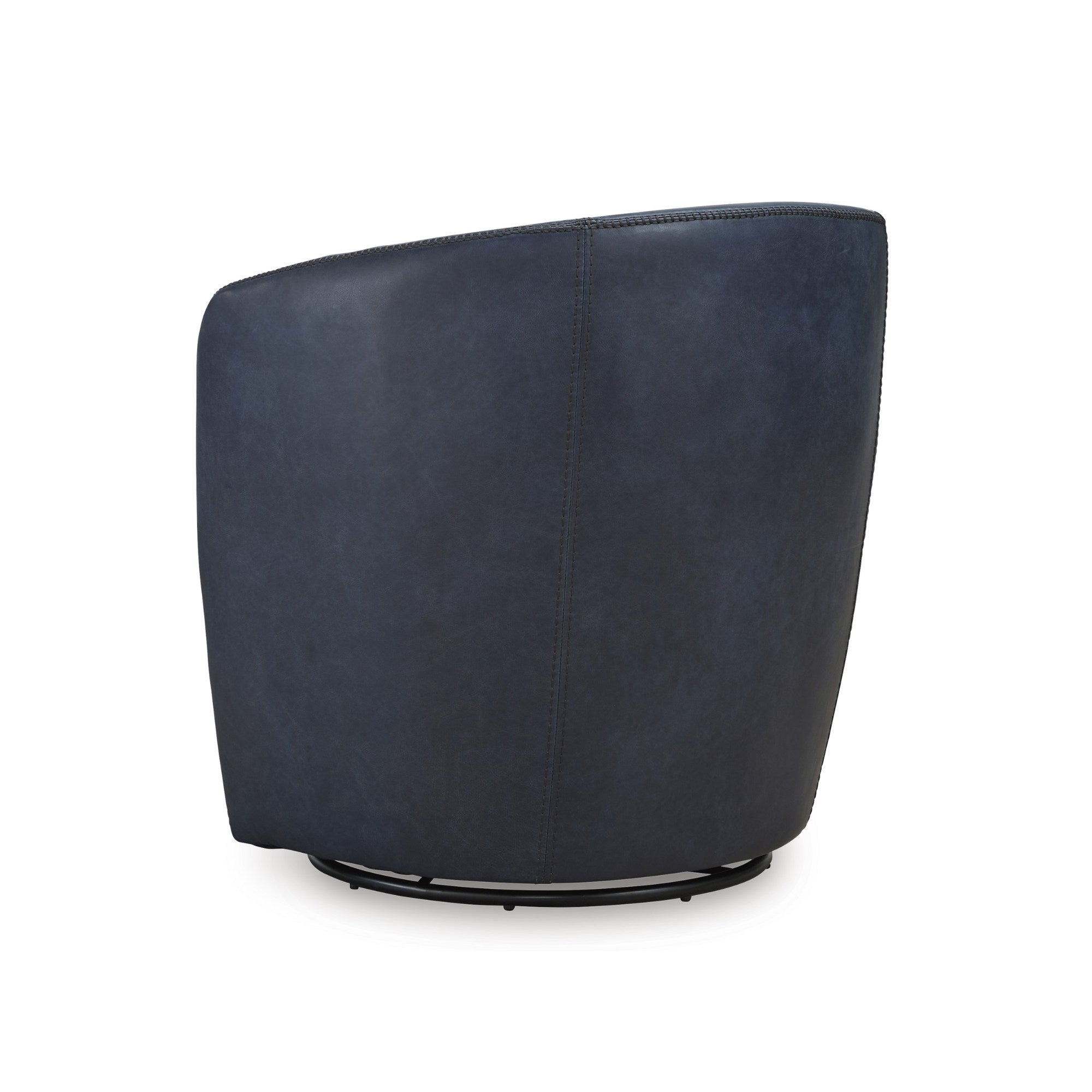 Kierreys Leather Swivel Accent Chair Ocean
