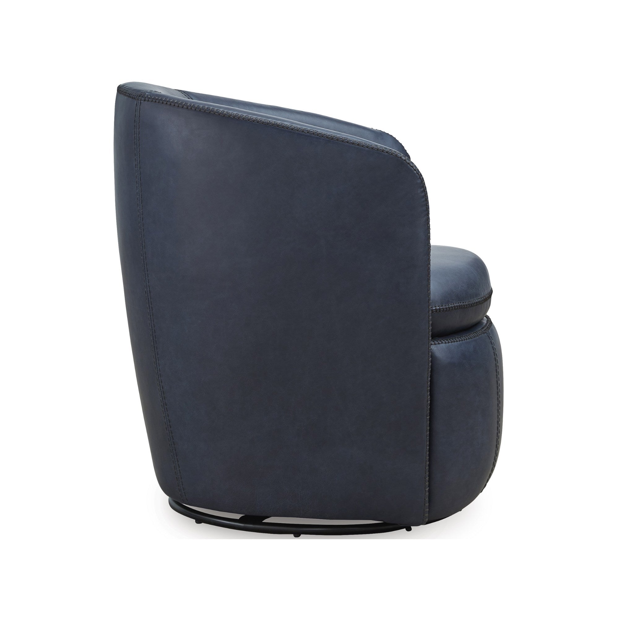 Kierreys Leather Swivel Accent Chair Ocean
