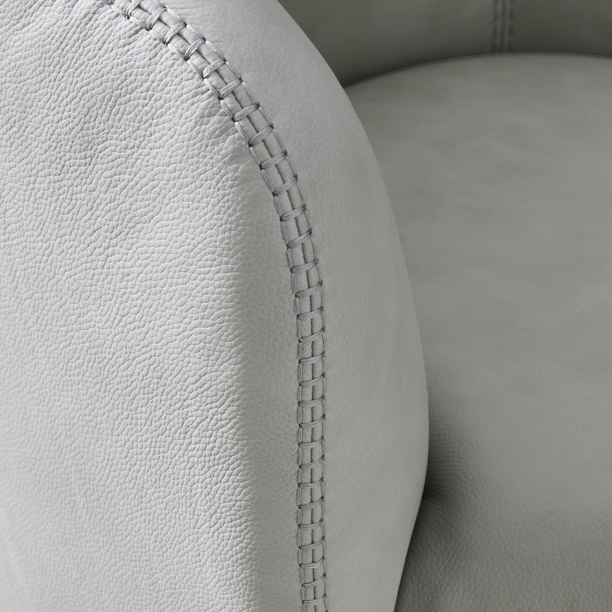 Kierreys Leather Swivel Accent Chair Beige