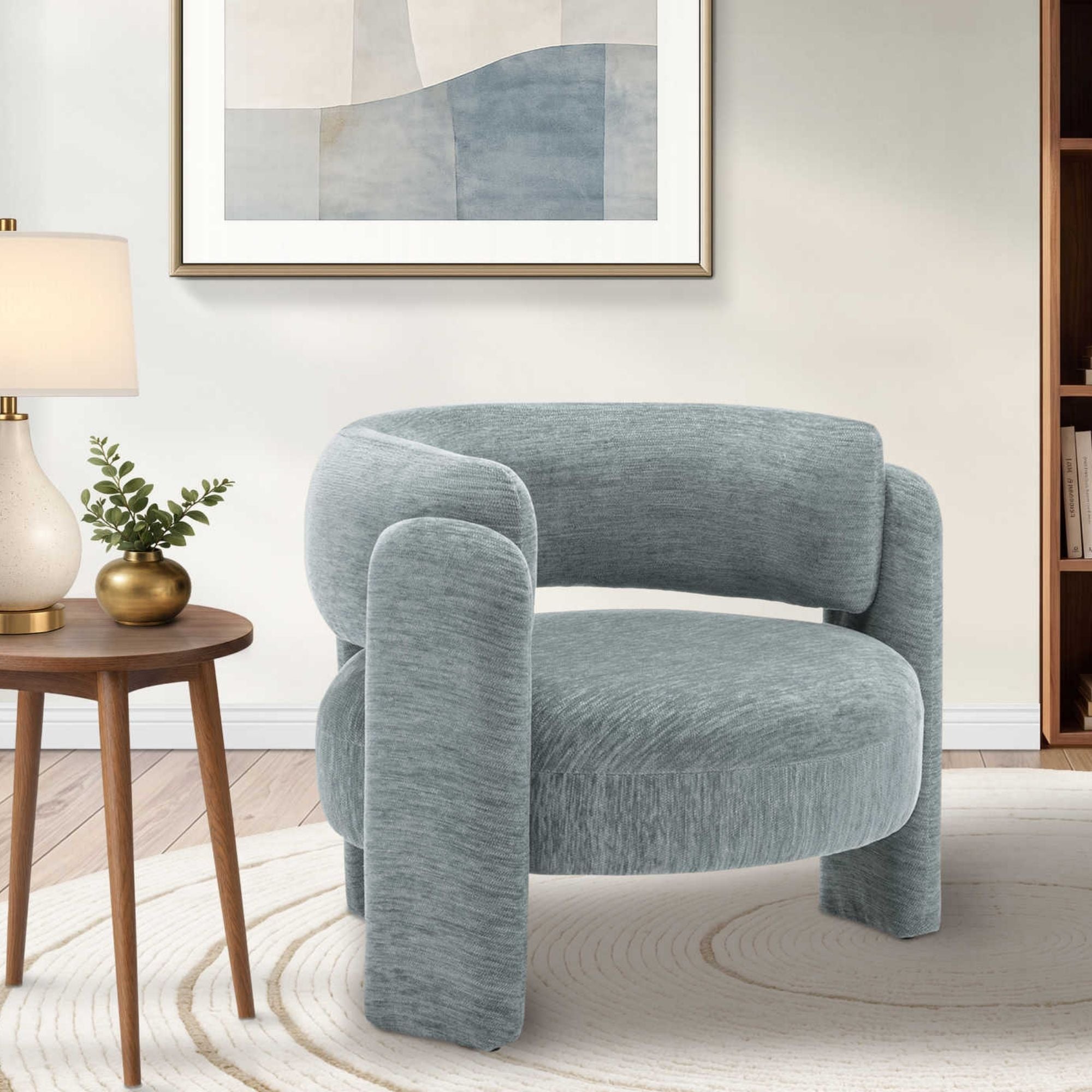 Arlo Accent Chair in Light Blue