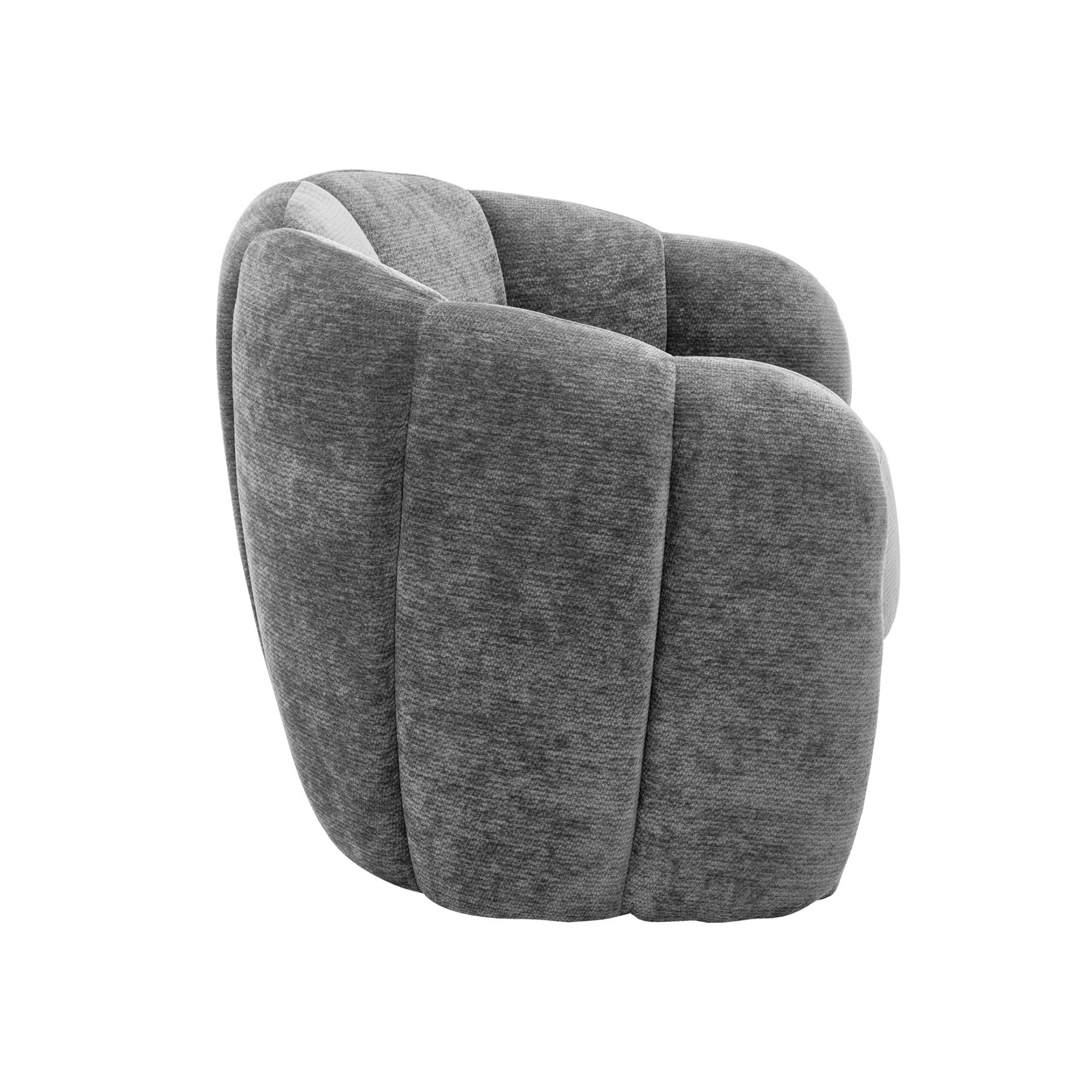 Fauteuil d'appoint en tissu gris clair I8005