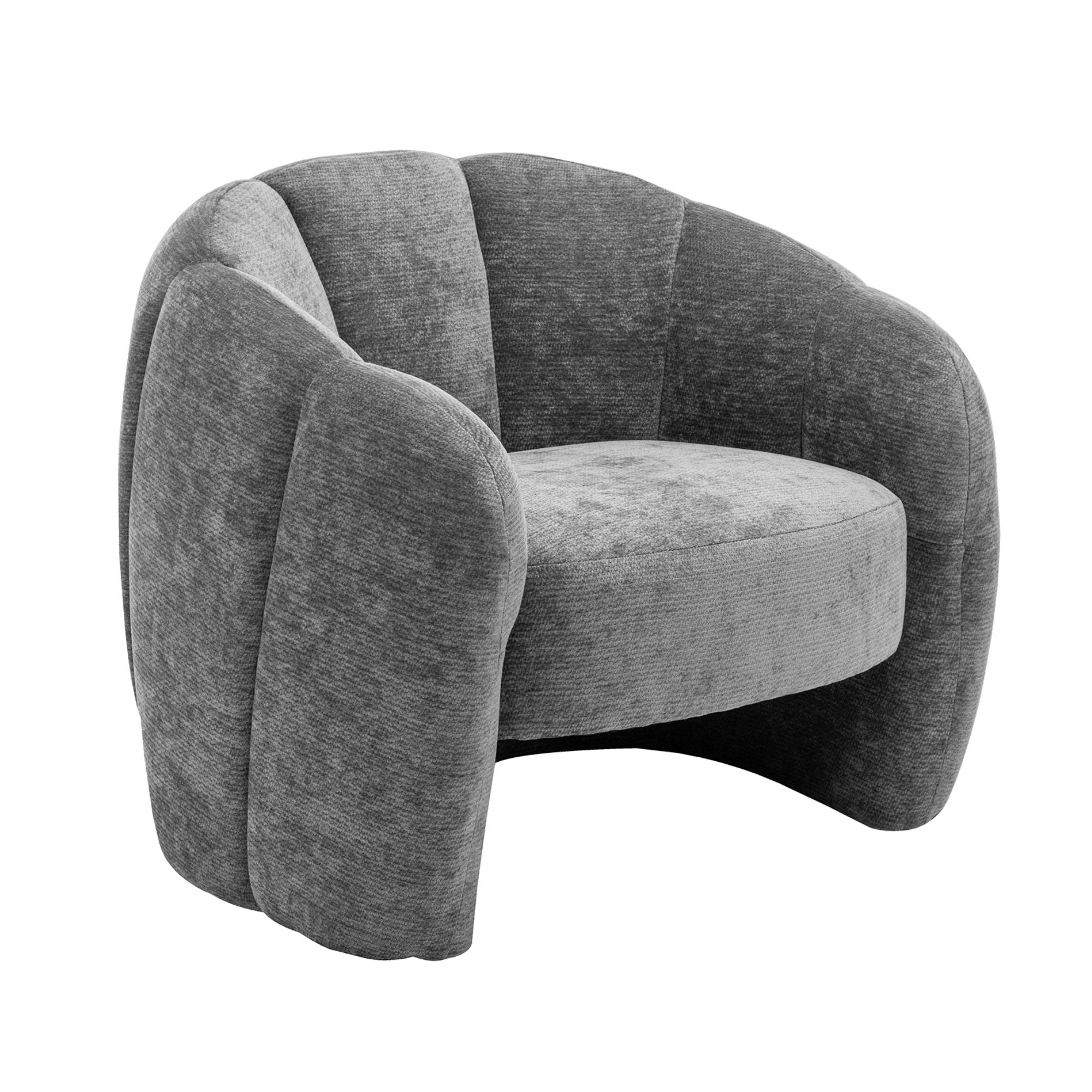Fauteuil d'appoint en tissu gris clair I8005