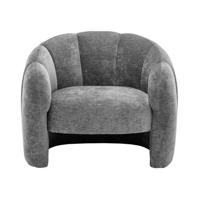Fauteuil d'appoint en tissu gris clair I8005