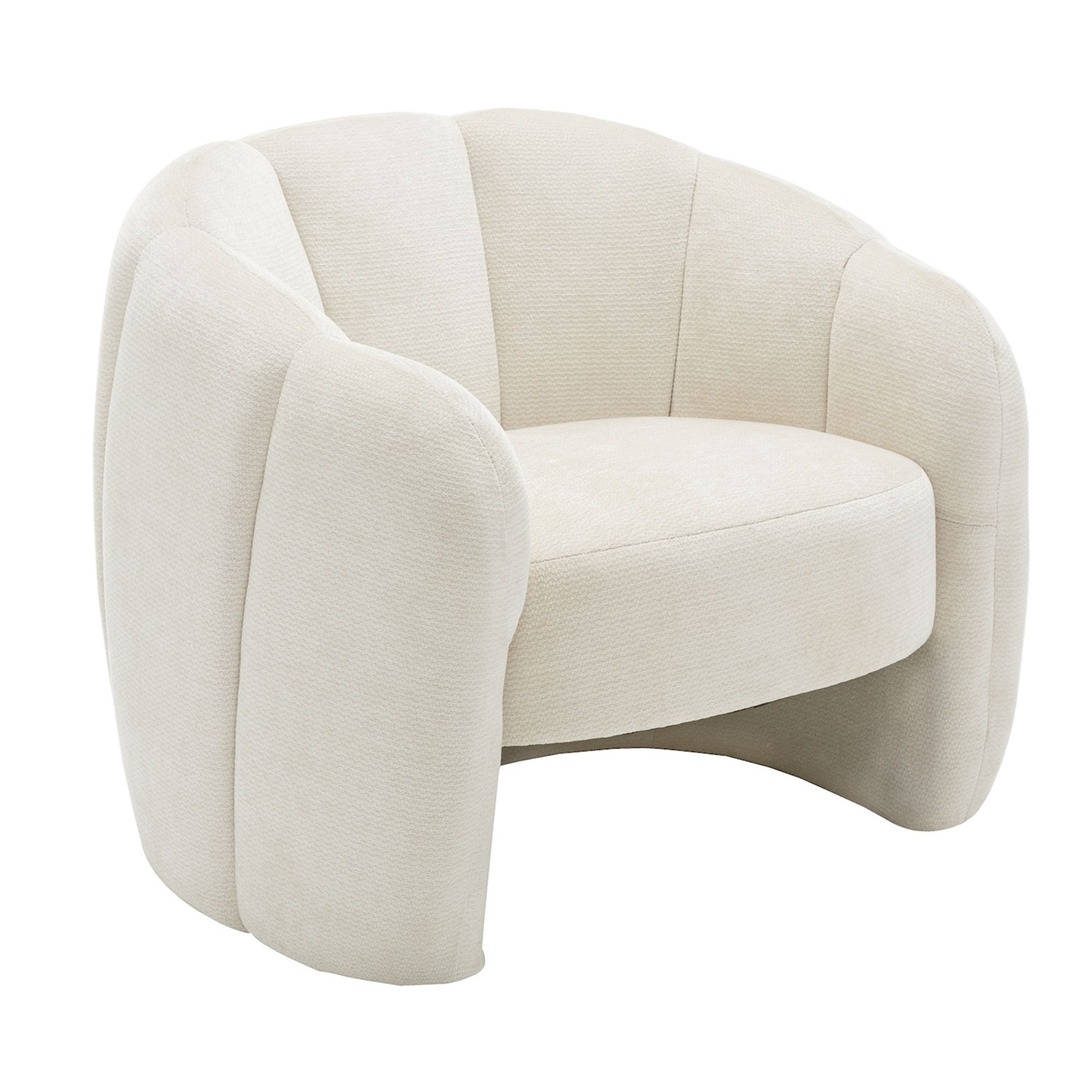 Fauteuil d'appoint en tissu gris clair I8005