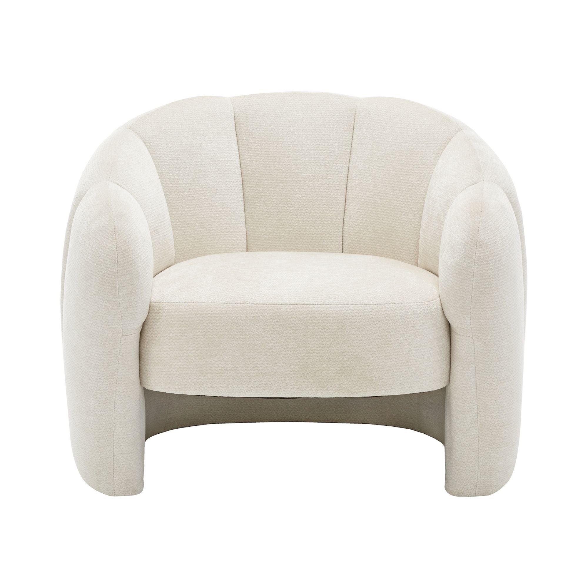 Fauteuil d'appoint en tissu gris clair I8005