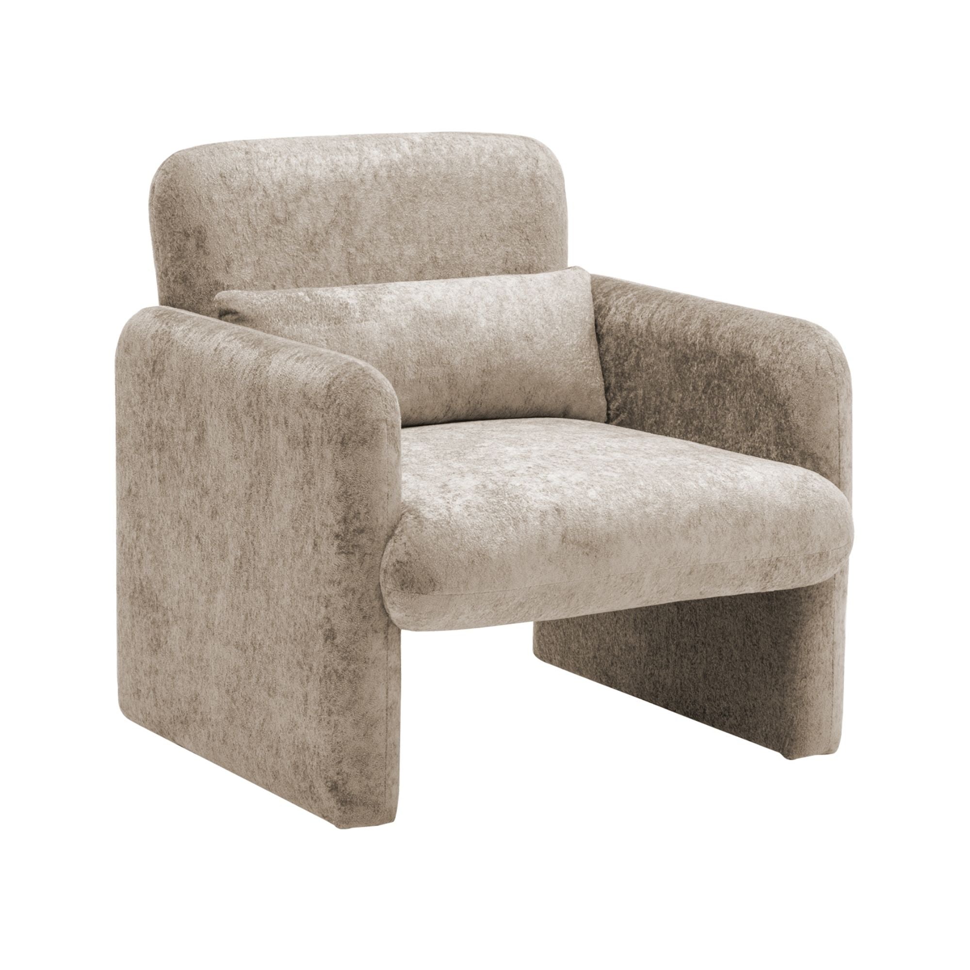 Fauteuil d'appoint en tissu gris clair I8005