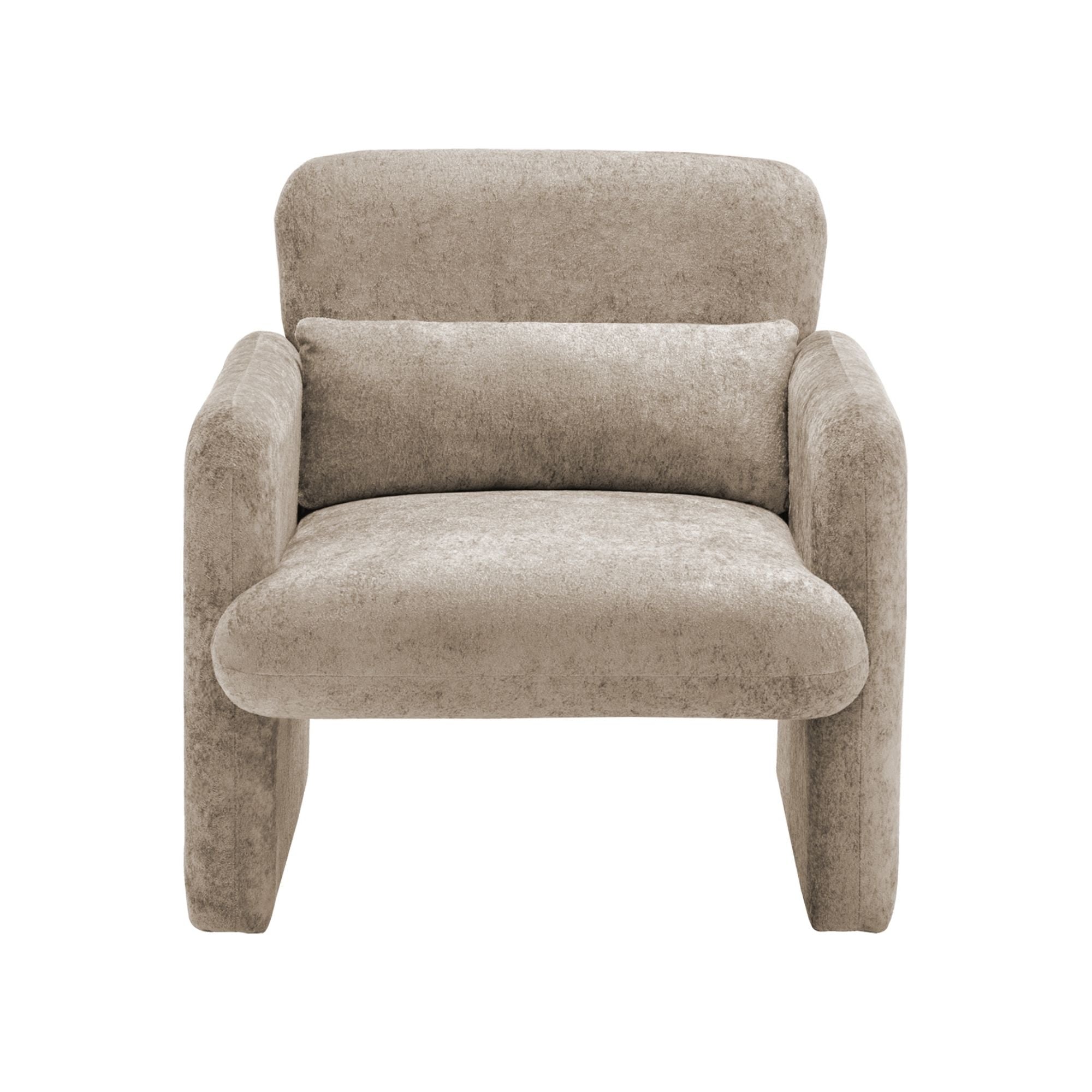 Fauteuil d'appoint en tissu gris clair I8005