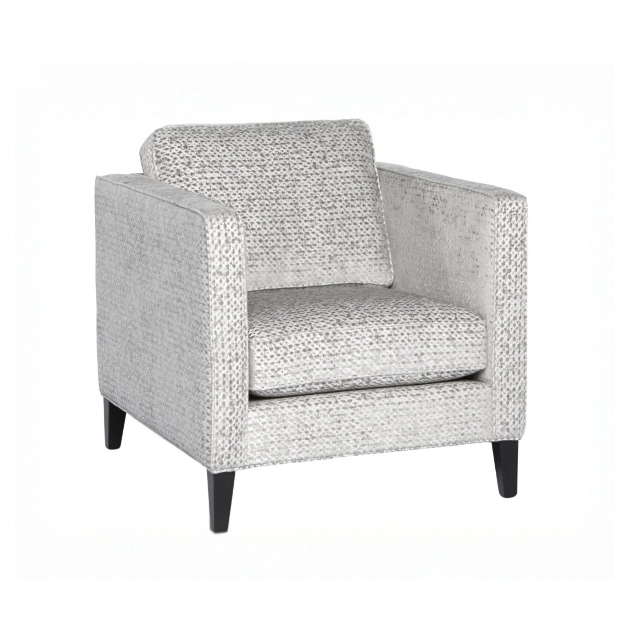 Statum Designs Inc Adam Collection accent chair with plush fabric and modern design, featuring a sleek wooden frame and comfortable cushioning.