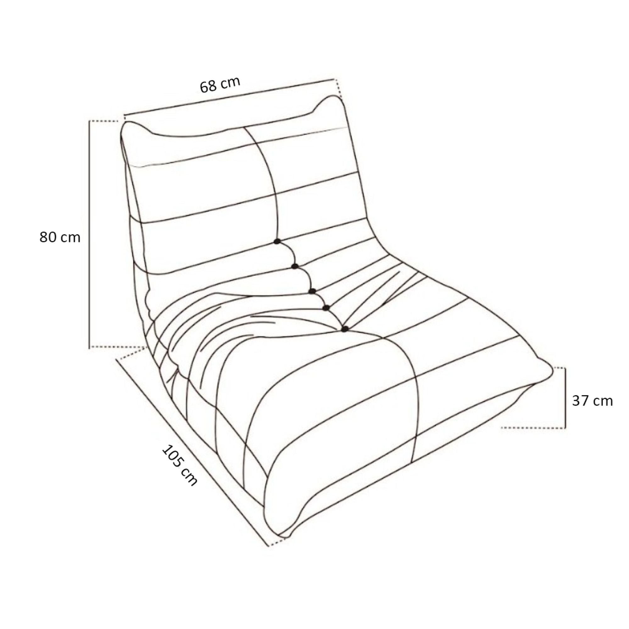 Armless Chair in Orange