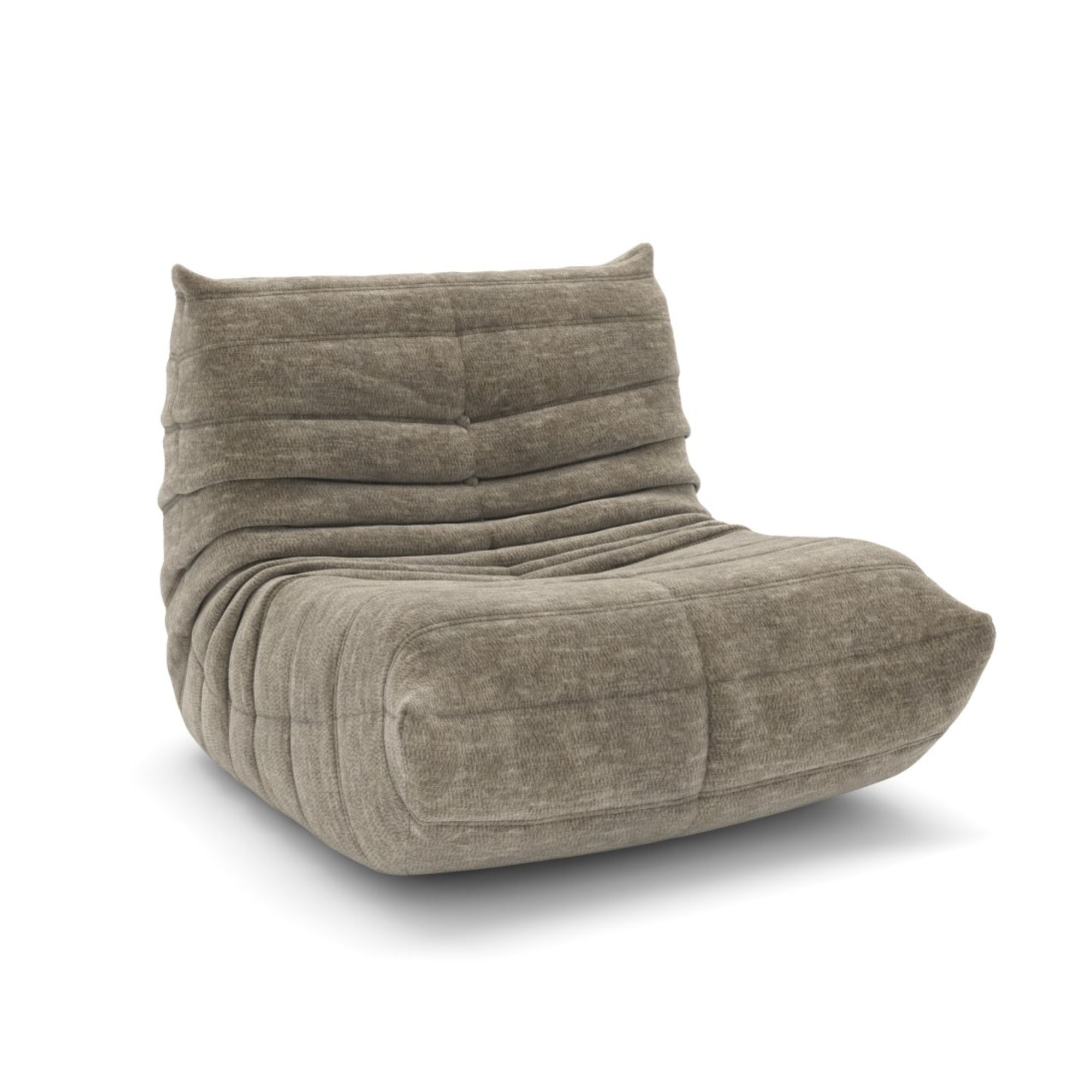 Armless Chair in Taupe 40712