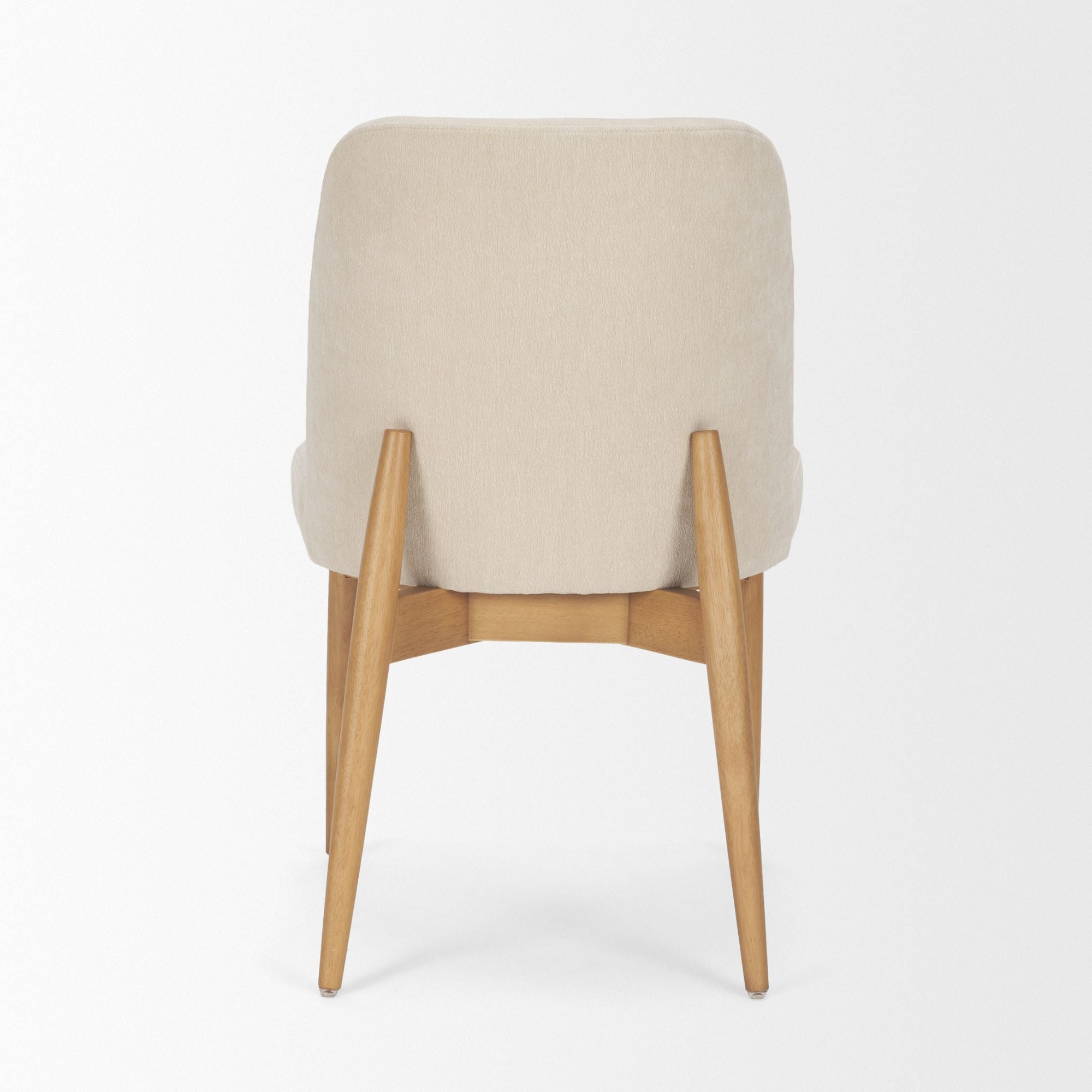 Mercana Abbie Collectional Curve Back Dining Chair in Oatmeal/Brown | CastleUp Experience Centre Online Furniture