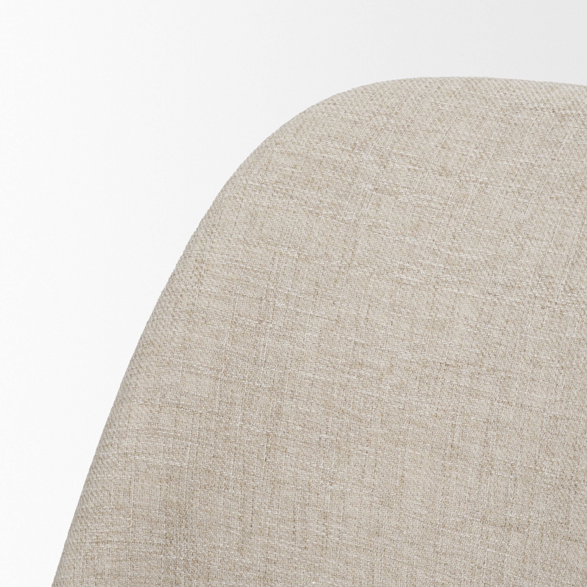 Mercana Abbie Collectional Curve Back Dining Chair in Oatmeal/Dark Brown | CastleUp Experience Centre Online Furniture