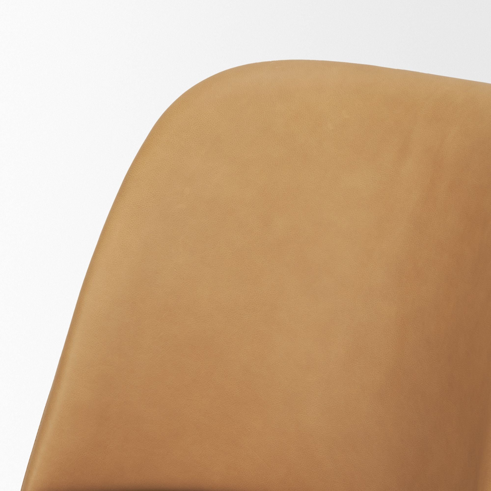 Mercana Abbie Collectional Curve Back Leather Dining Chair in Tan | CastleUp Experience Centre Online Furniture
