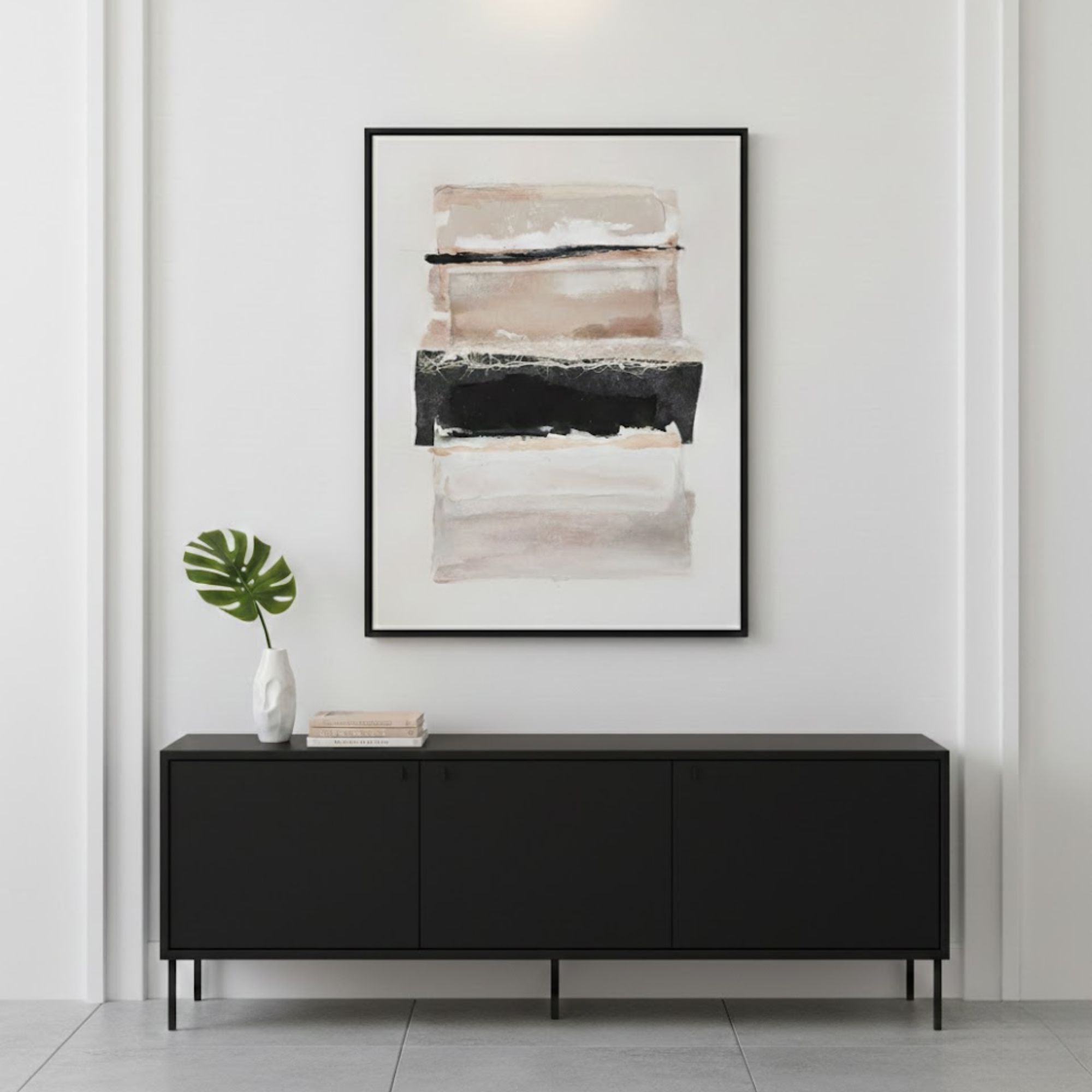 Abstract framed oil wall art print by Maison featuring vibrant, modern abstract design for contemporary home decor.