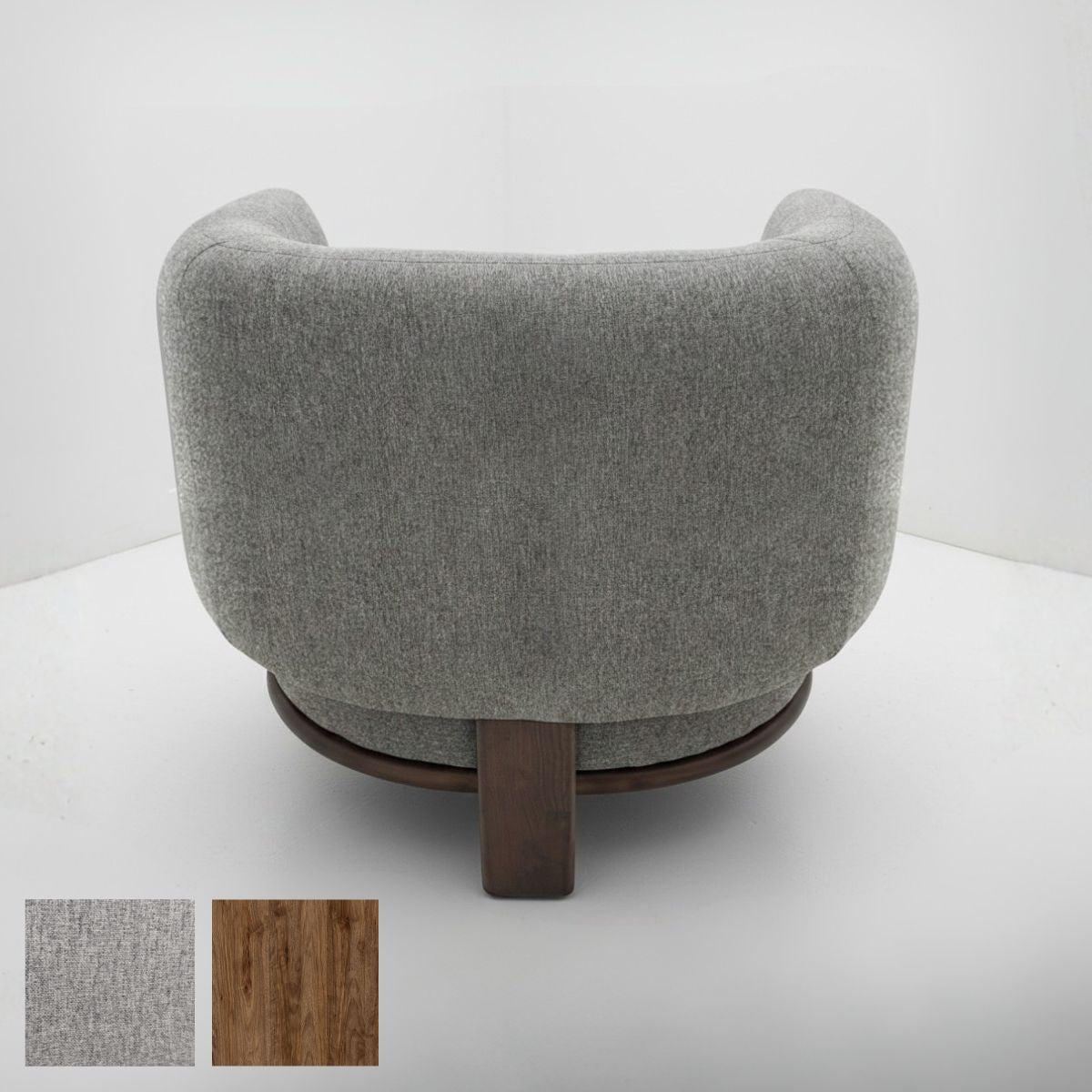Xcella Florence Accent Chair in warm grey with a modern design and comfortable upholstery, set against a neutral background.