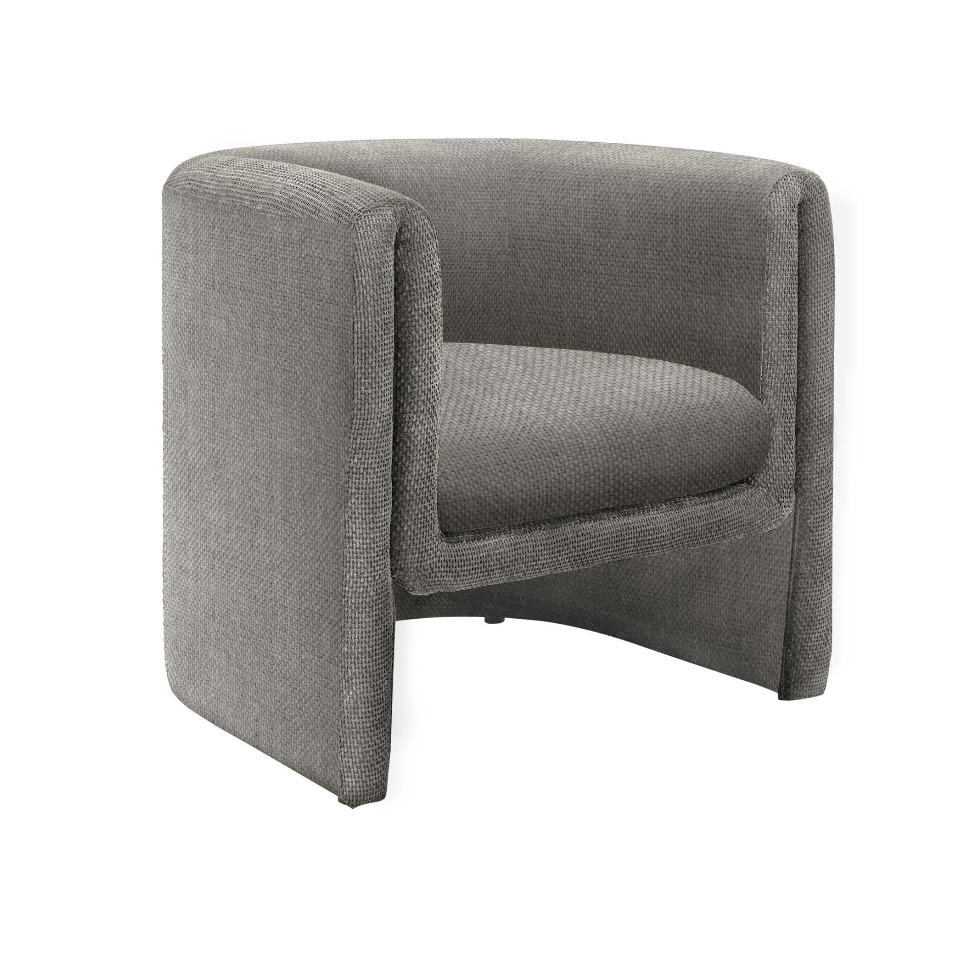 Grey fabric accent chair by Monarch Specialties with a 29-inch height, modern design and comfortable cushioned seat.