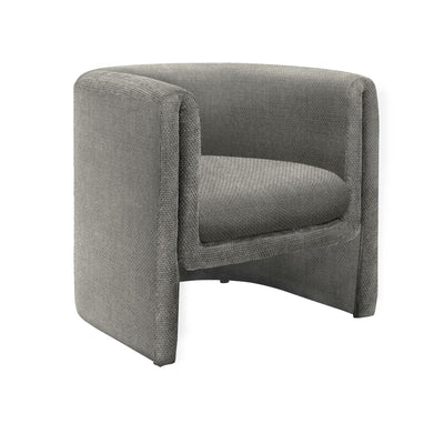 Grey fabric accent chair by Monarch Specialties with a 29-inch height, modern design and comfortable cushioned seat.