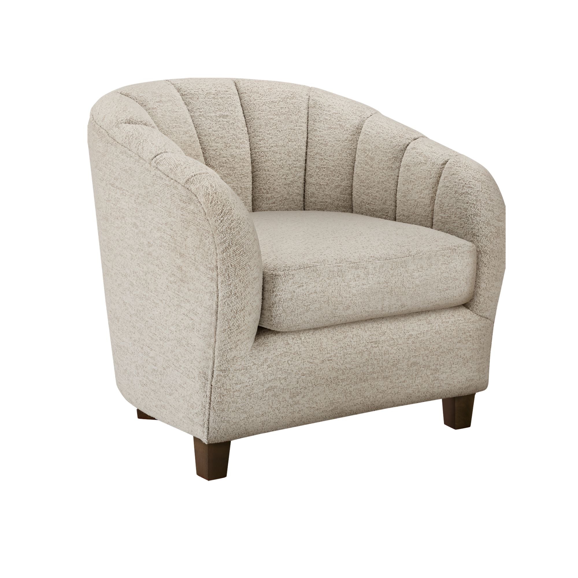 Cream fabric Monarch Specialties accent chair with a 31-inch height, featuring a modern design and plush cushioning.