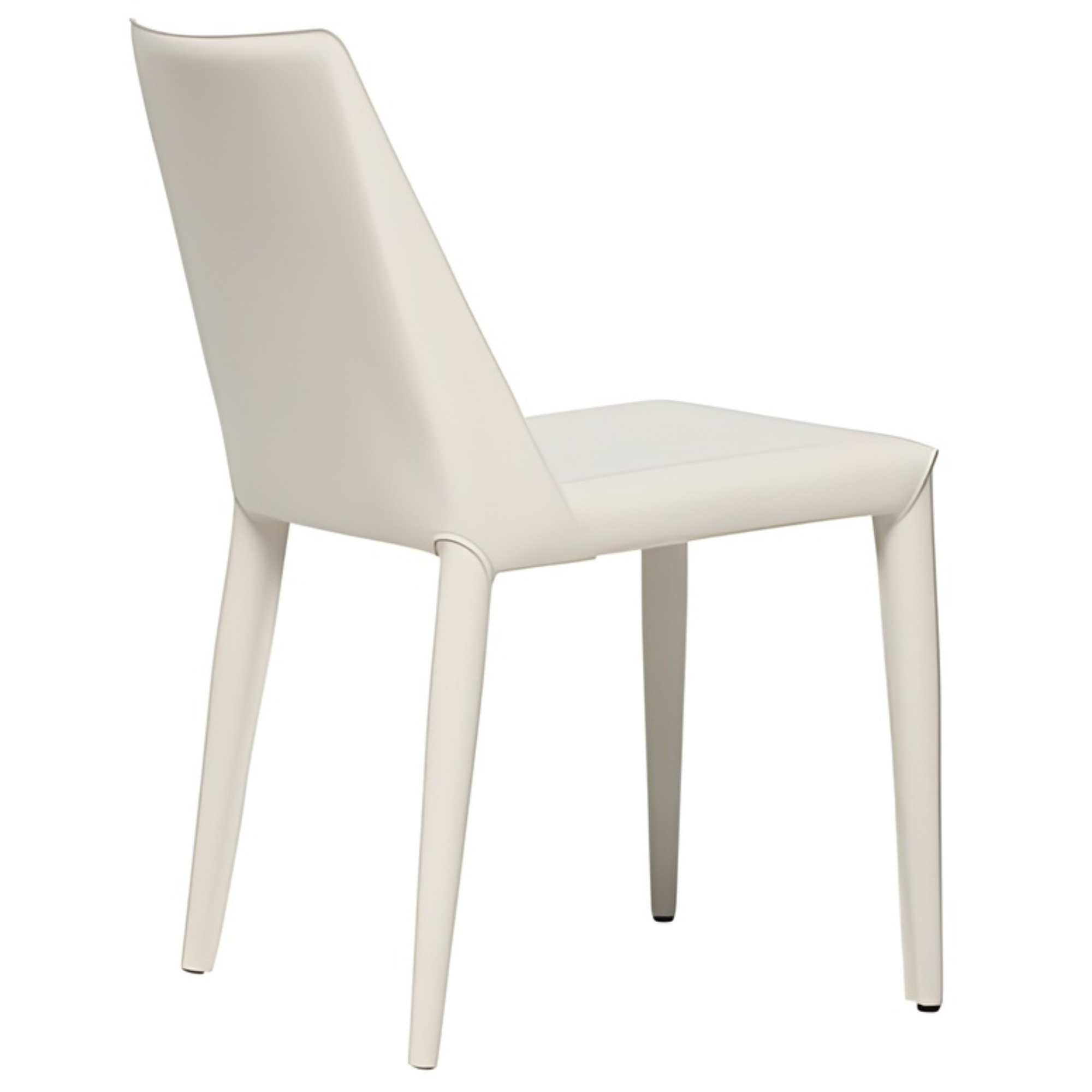 Off-white Ace Dining Chair from Elite Living collection with sleek modern design, featuring a comfortable upholstered seat and wooden legs