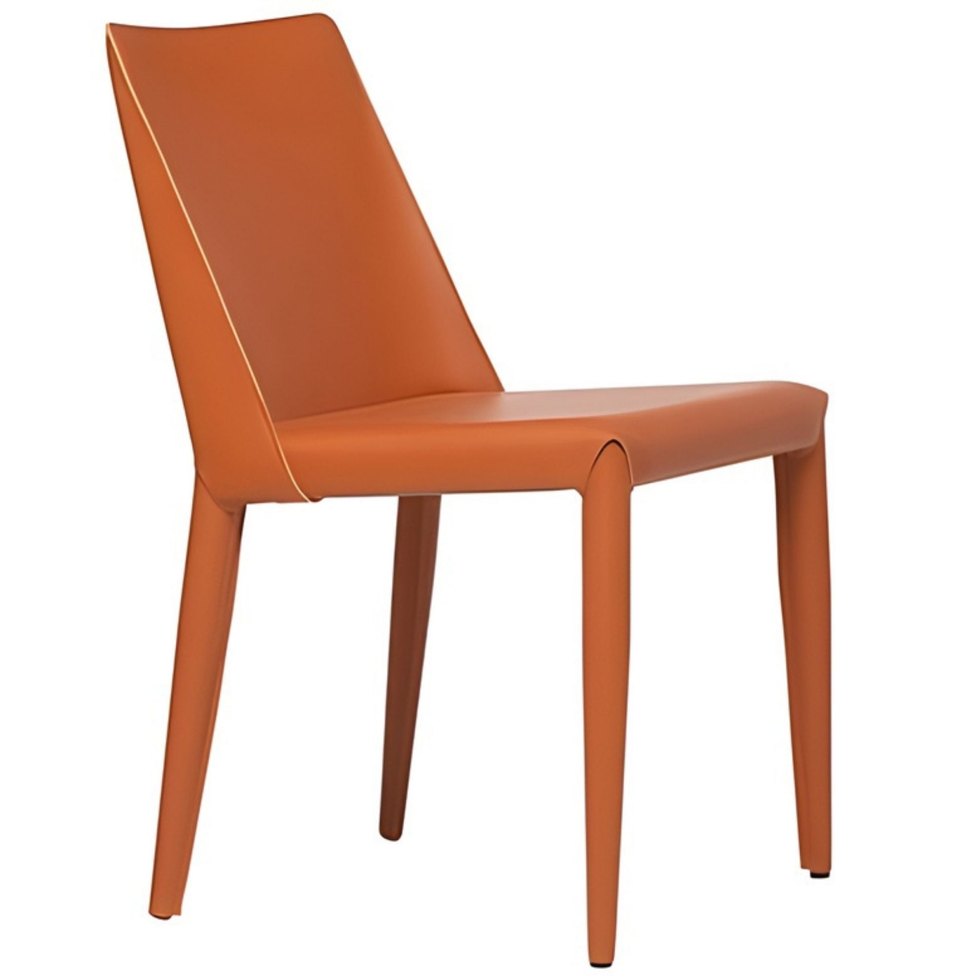 Orange Ace Dining Chair from Elite Living's Ace Chair Collection, featuring a modern design and comfortable seating.