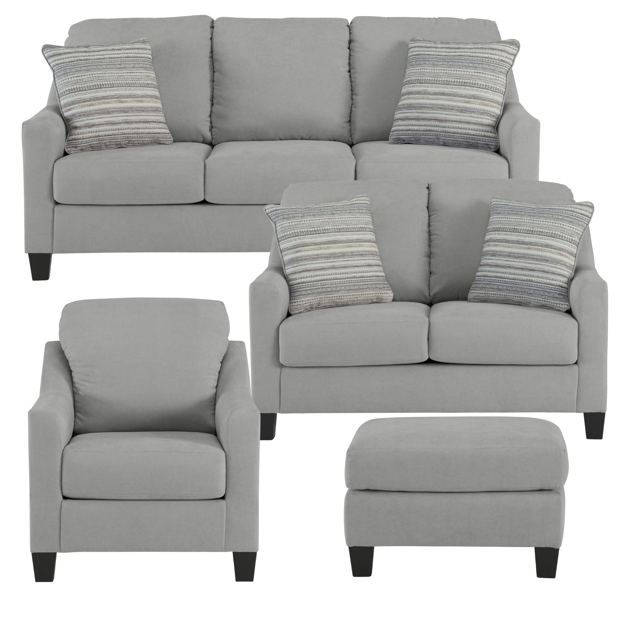 Adlai Sofa Set in Shadow