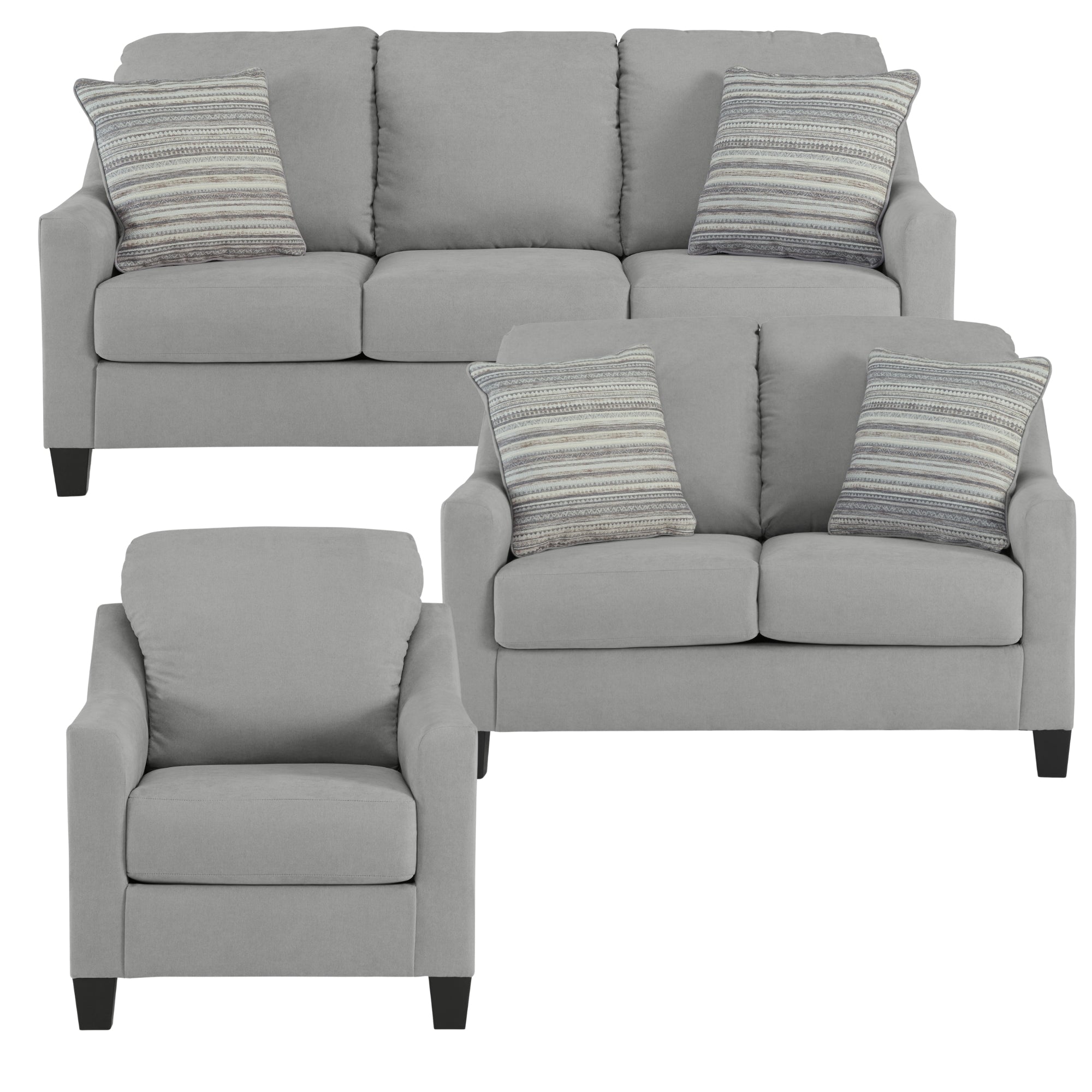 Adlai Sofa Set in Shadow