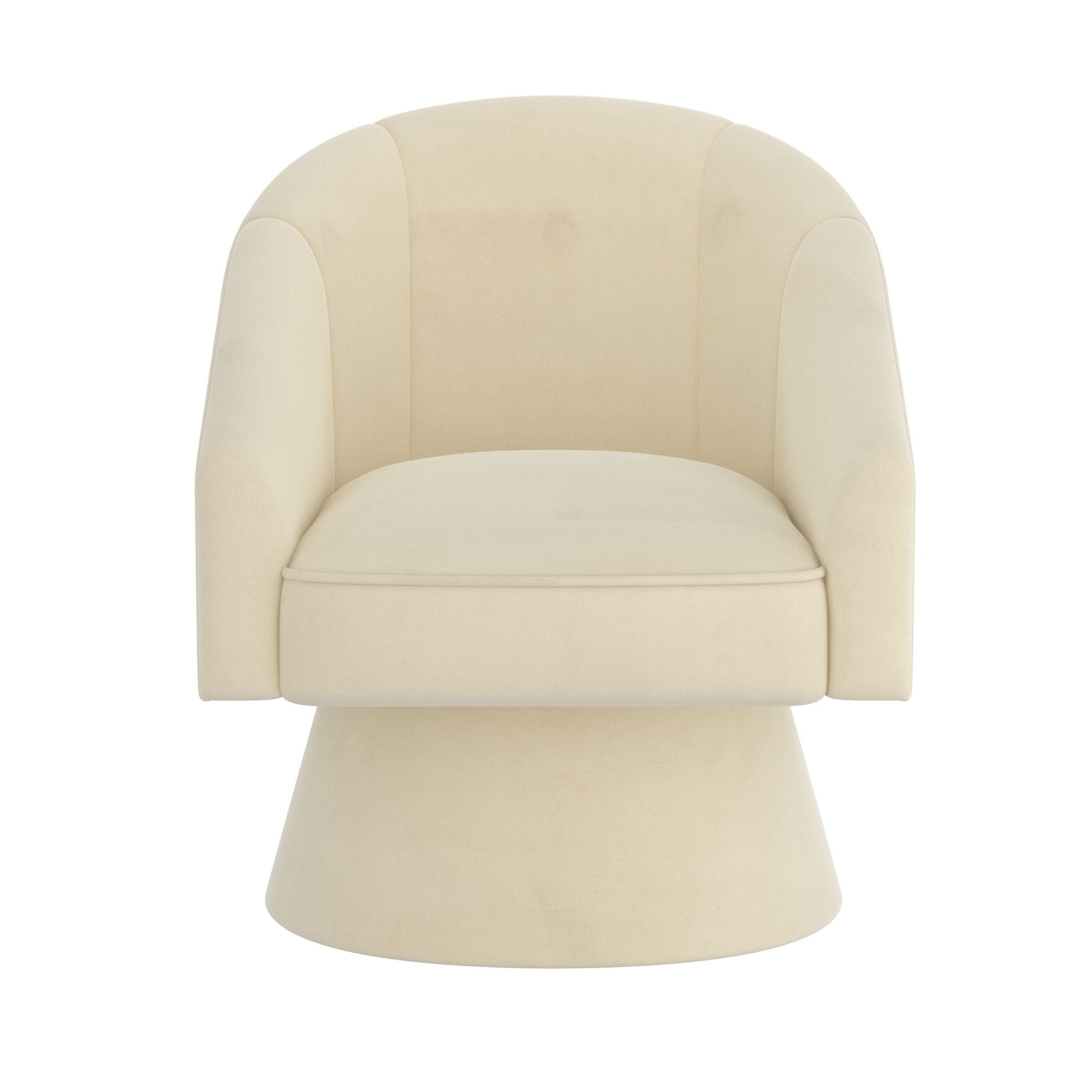 Aggio Swivel Accent Chair in Ivory