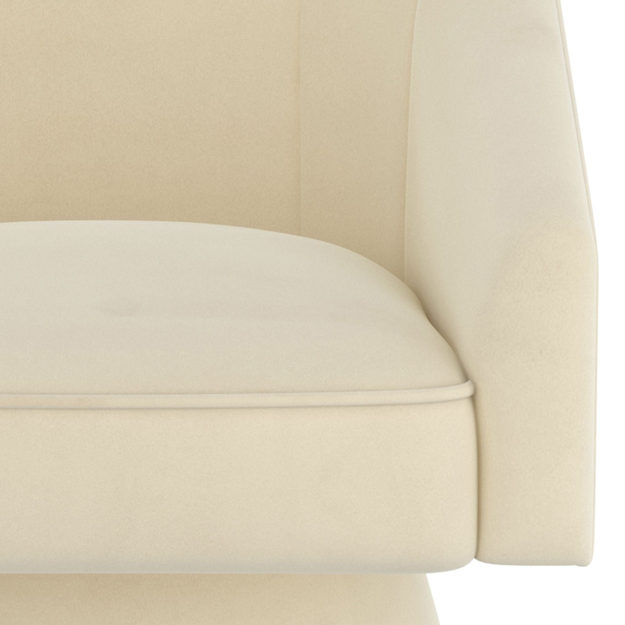 Aggio Swivel Accent Chair in Ivory