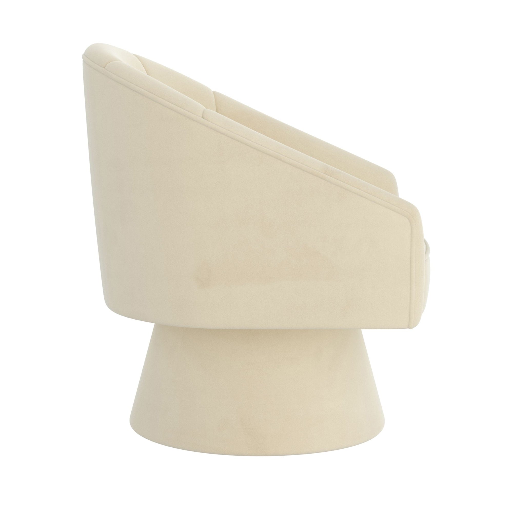 Aggio Swivel Accent Chair in Ivory
