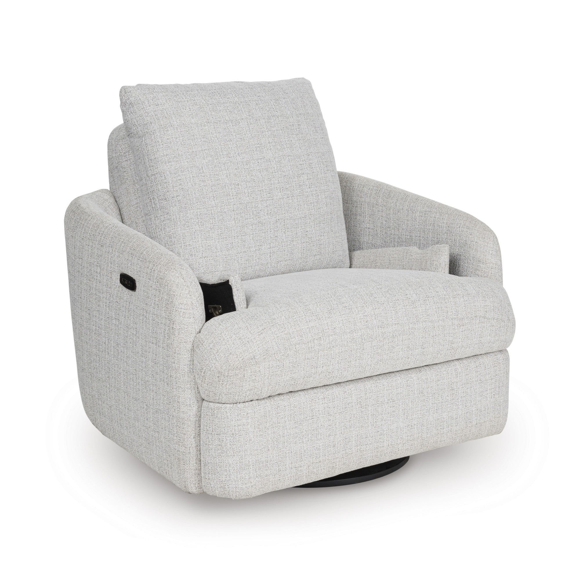 Alainmont Next-Gen Nuvella Swivel Power Reclining Chair Light Grey