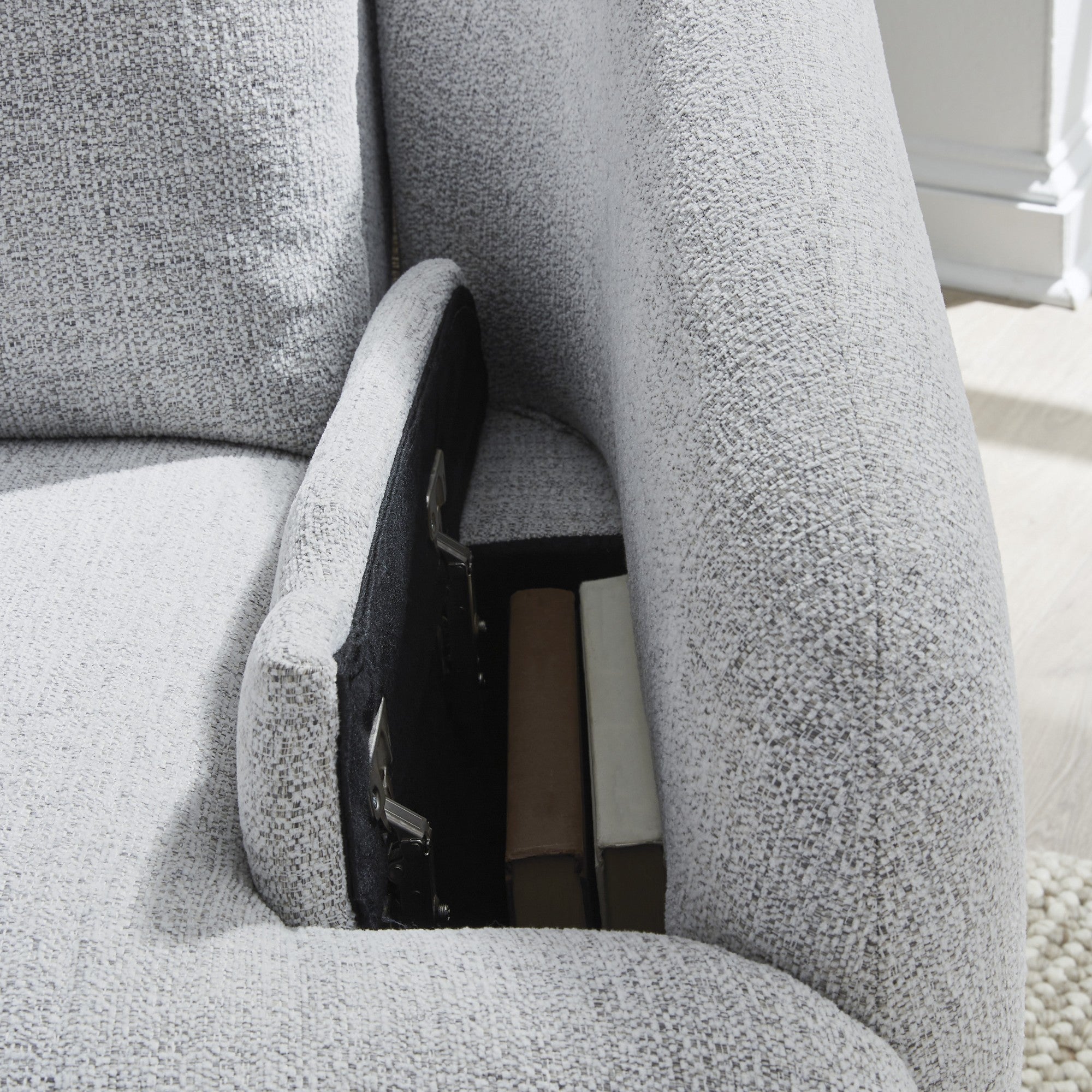 Alainmont Next-Gen Nuvella Swivel Power Reclining Chair Light Grey