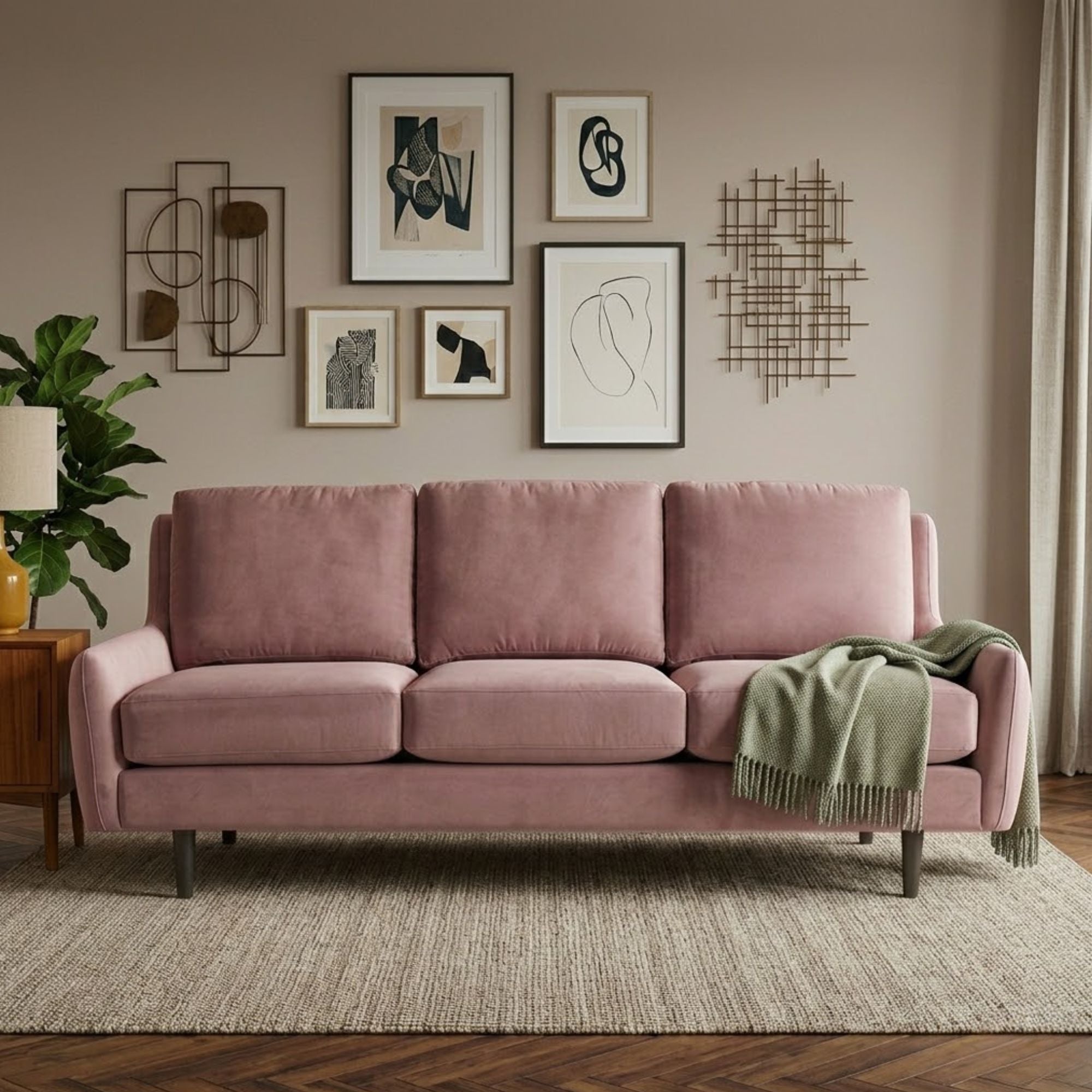 Canadian Made Alba Sofa in Pink