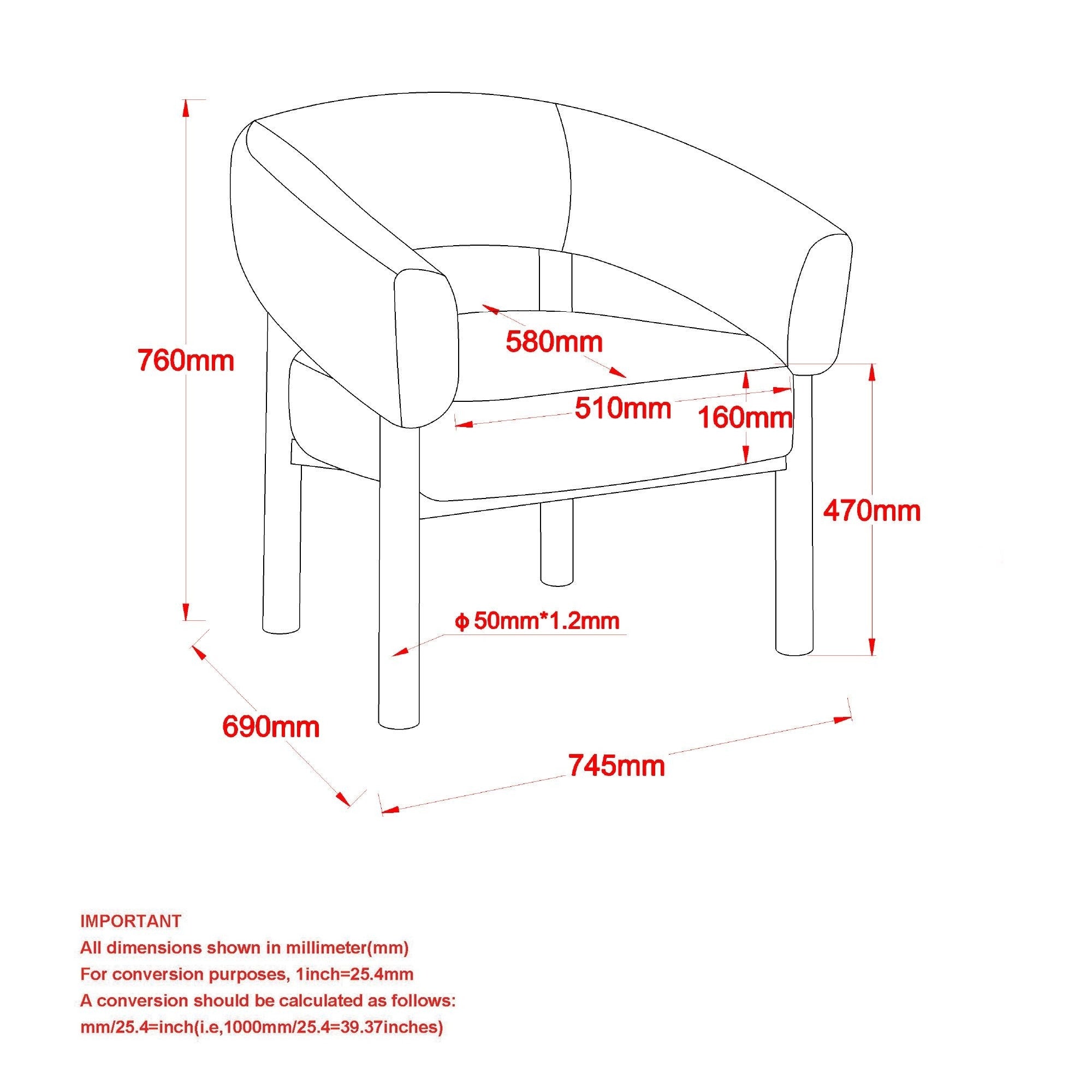 Allegra Modern Armchair – Dark Taupe/Walnut