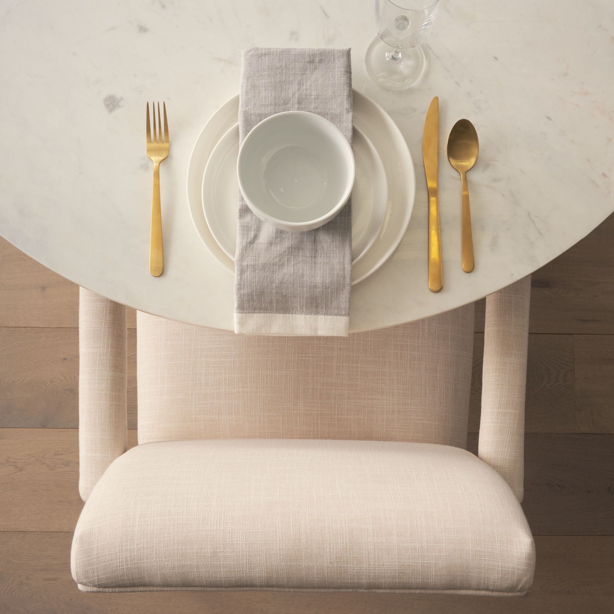 Mercana Allyson Collection 42" Banswara White Marble Top Dining Table | CastleUp Experience Centre Online Furniture