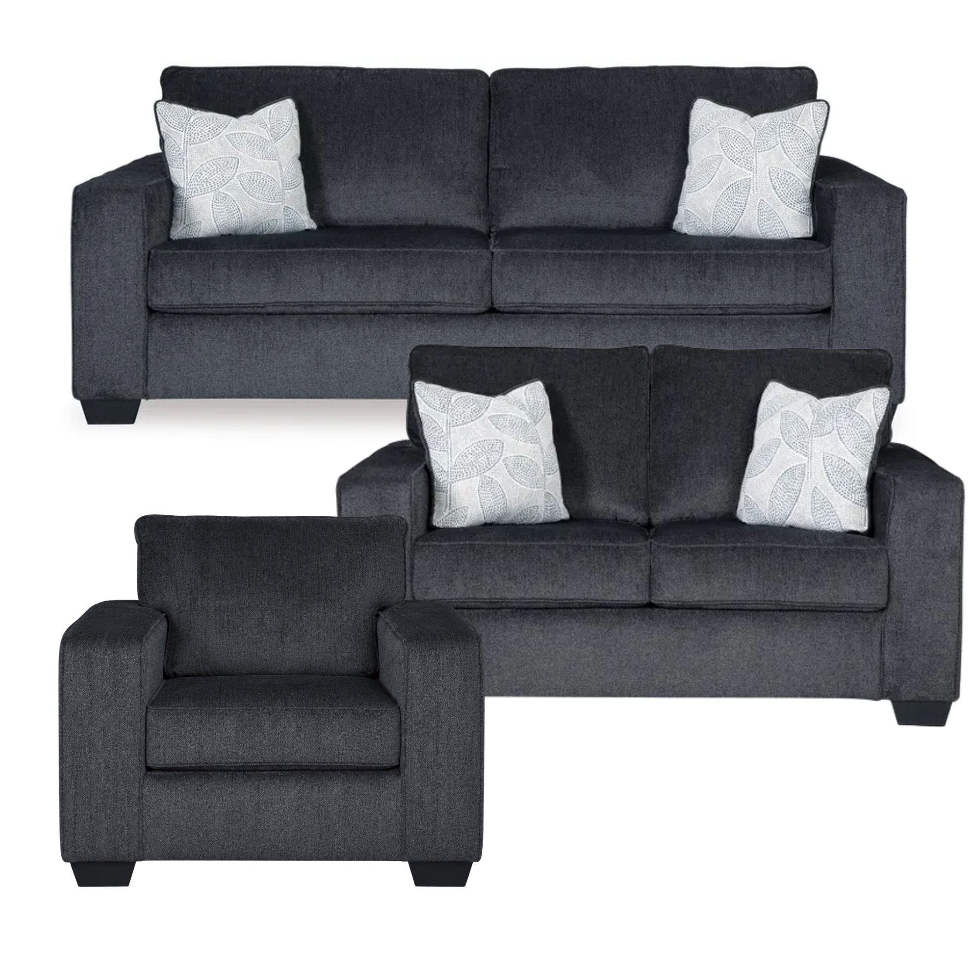 Altari Sofa Set in Slate