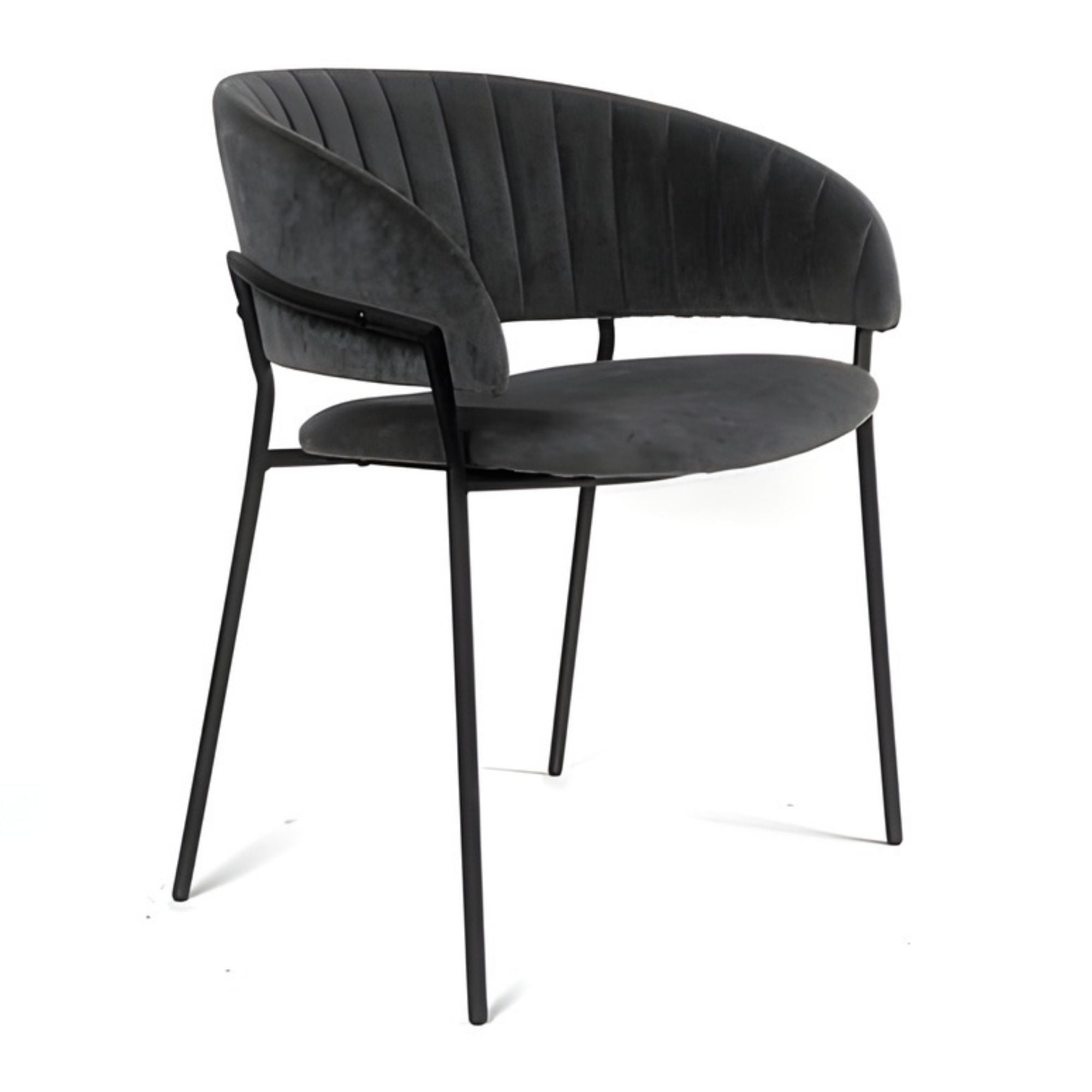 Pair of black Amanda dining chairs by Elite Living, showcasing modern design and comfortable seating for dining rooms.