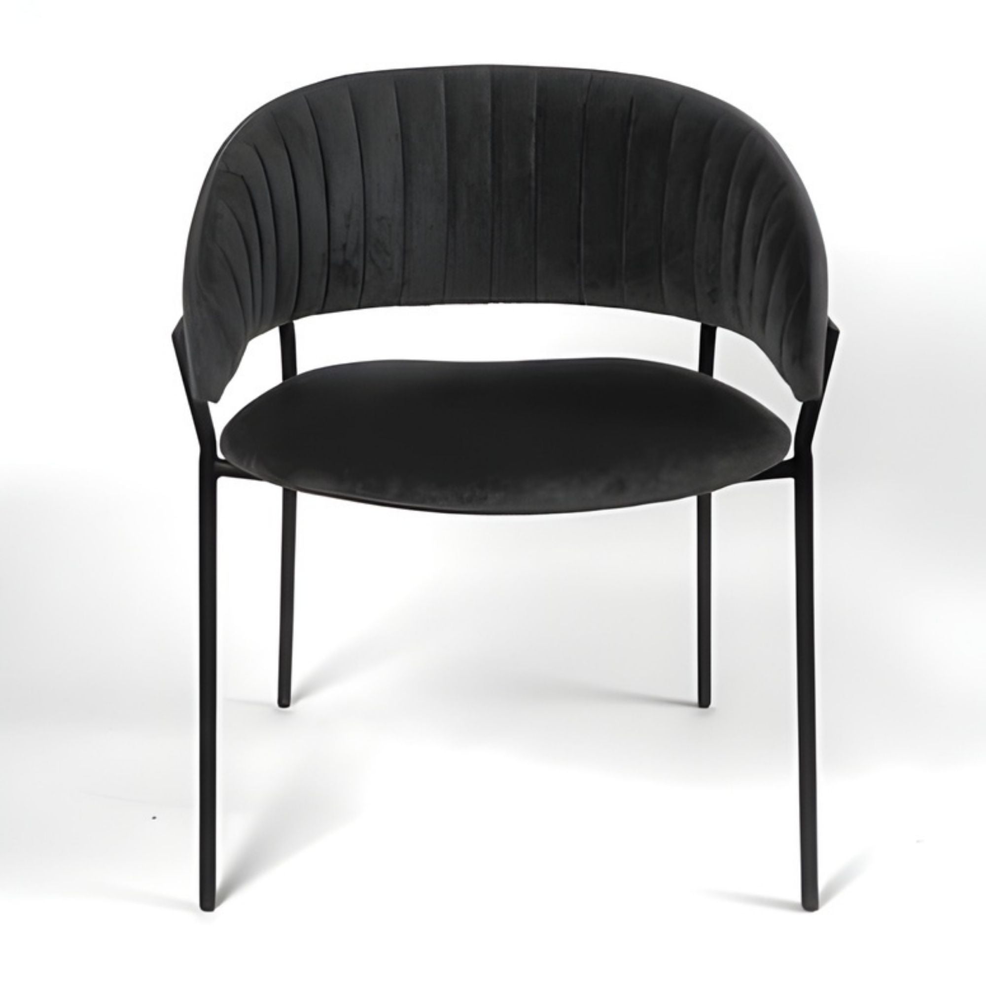 Pair of black Amanda dining chairs by Elite Living, showcasing sleek design and comfortable seating for modern dining rooms.