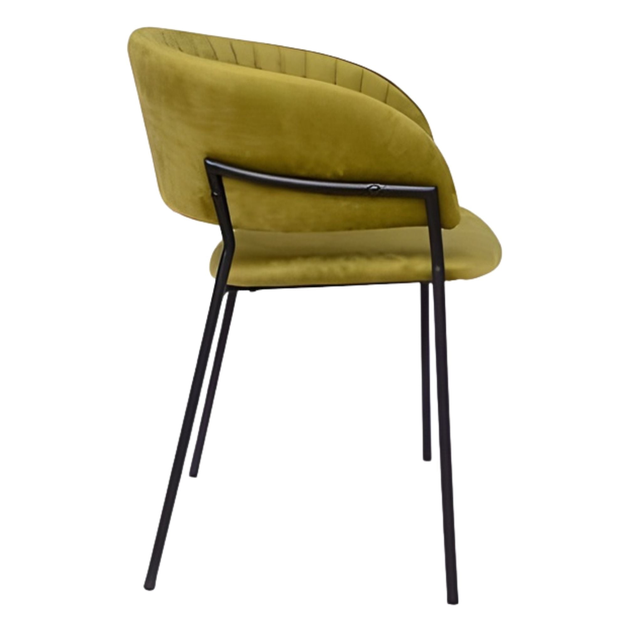 Pair of Amanda green dining chairs by Elite Living, showcasing modern design and plush upholstered seats.
