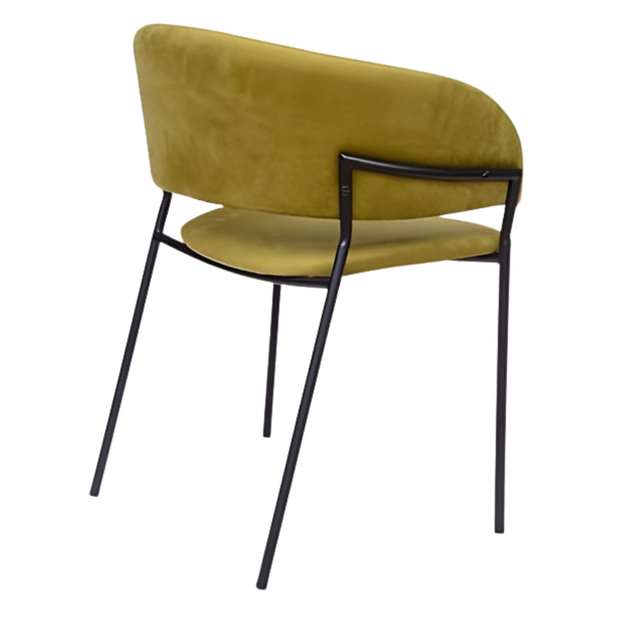 Set of two green Amanda dining chairs by Elite Living with cushioned seats and modern design.