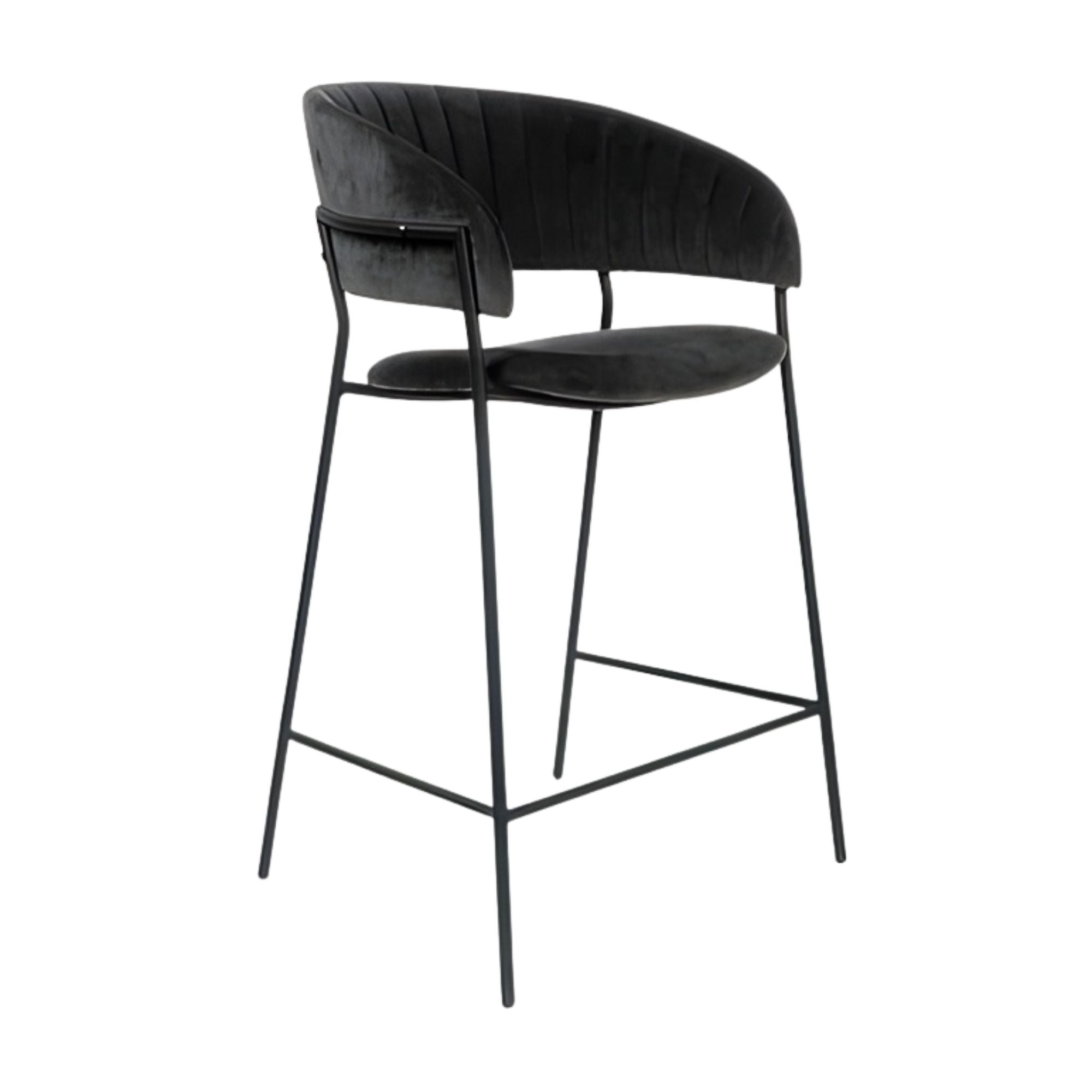 Black Amanda Stool by Elite Living, a modern counter bar stool with a sleek design and comfortable seating.