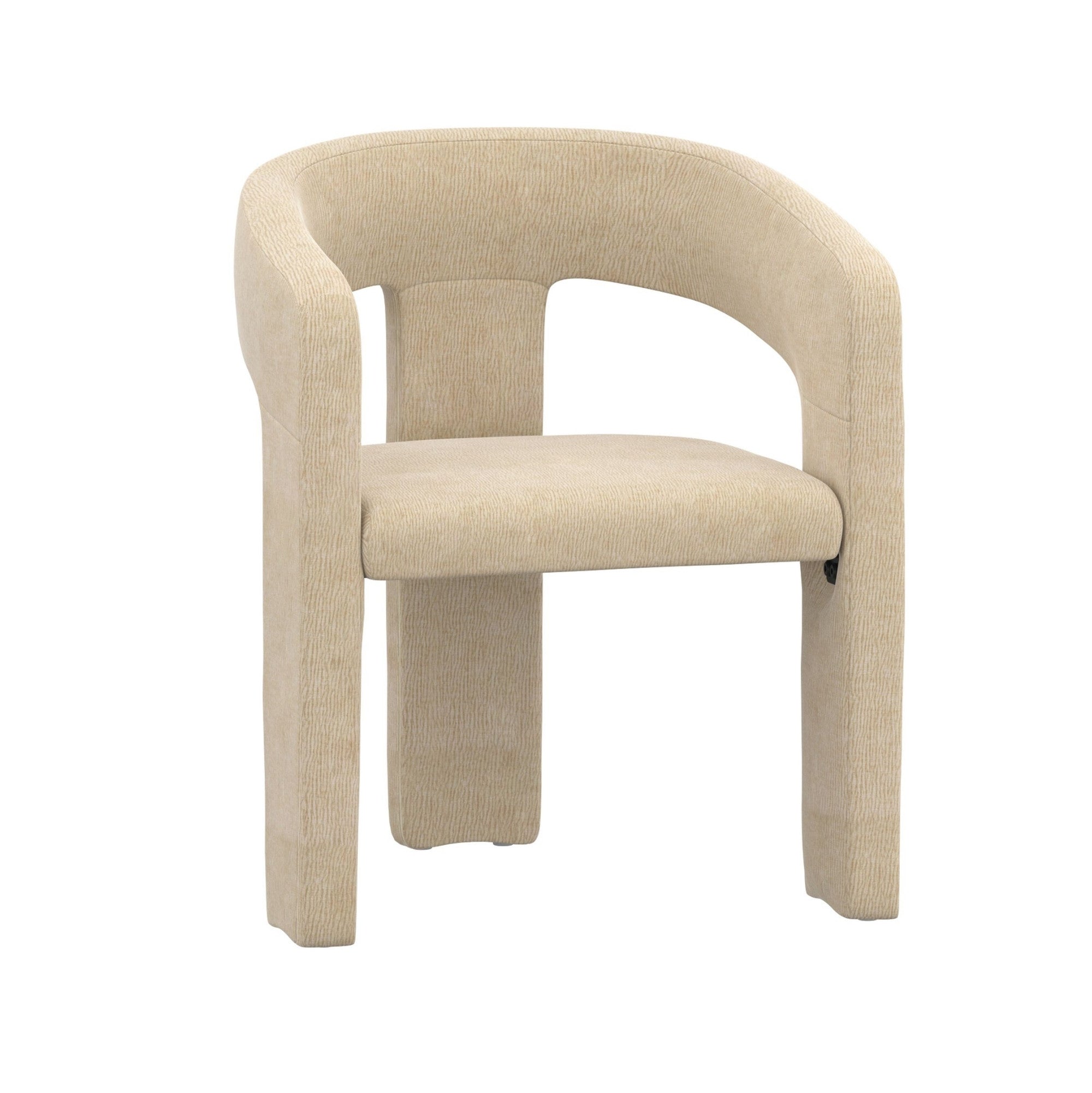 Chaise de salle à manger Caspian moderne du milieu du siècle, couleur sable (lot de 2)
