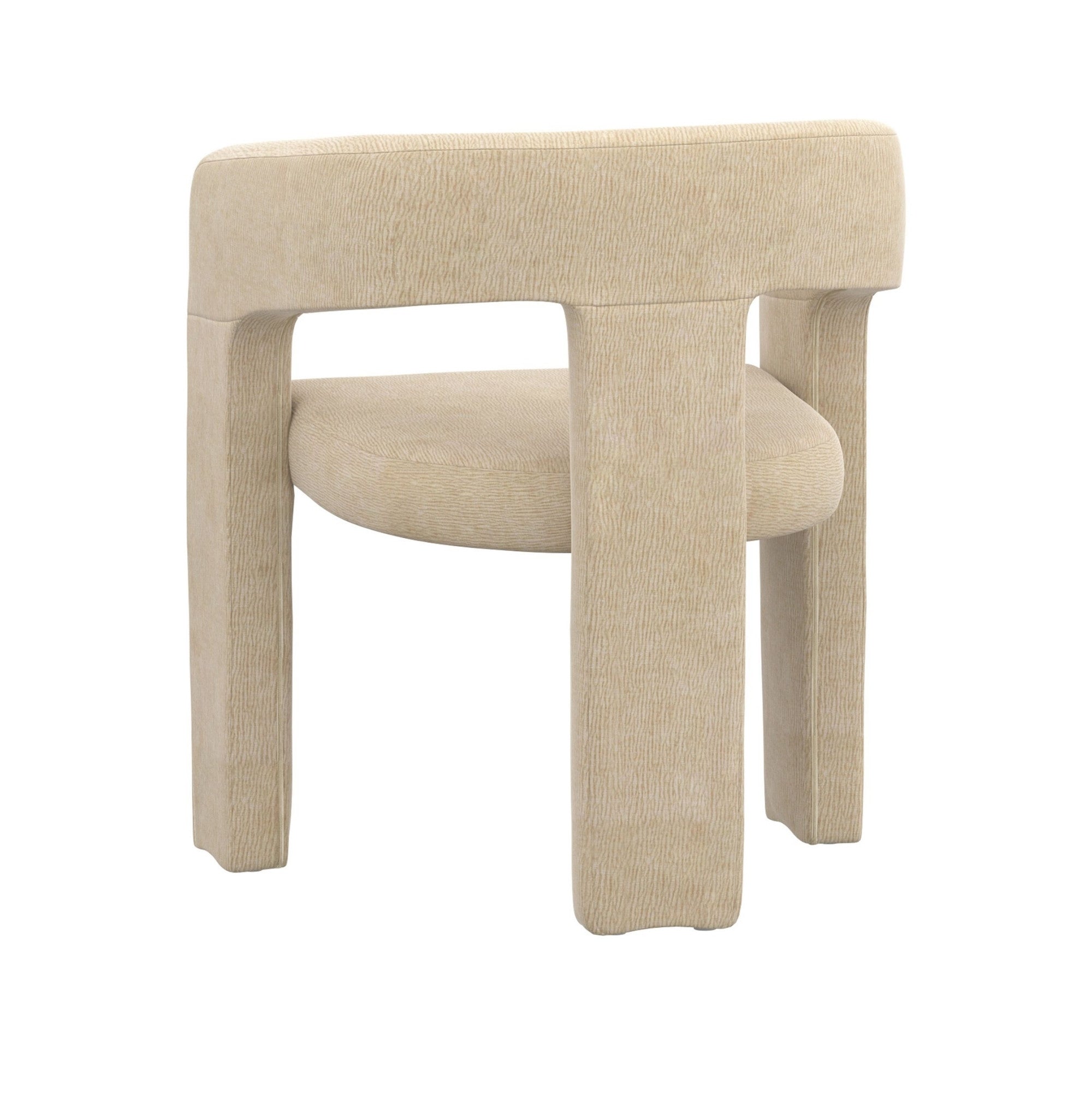 Chaise de salle à manger Caspian moderne du milieu du siècle, couleur sable (lot de 2)