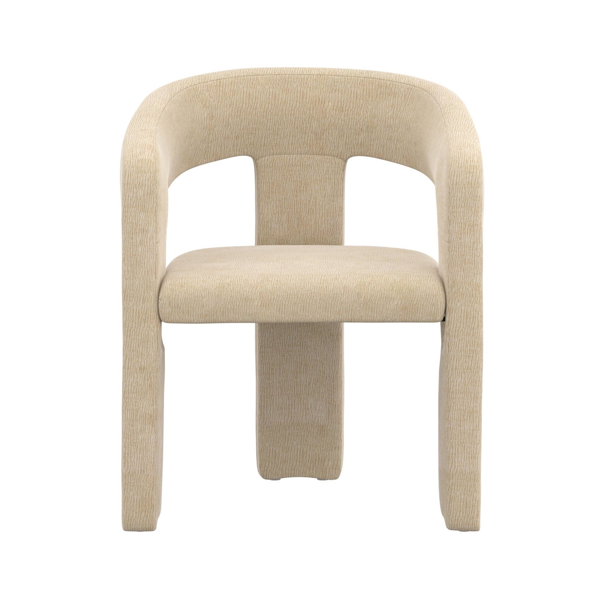 Chaise de salle à manger Caspian moderne du milieu du siècle, couleur sable (lot de 2)