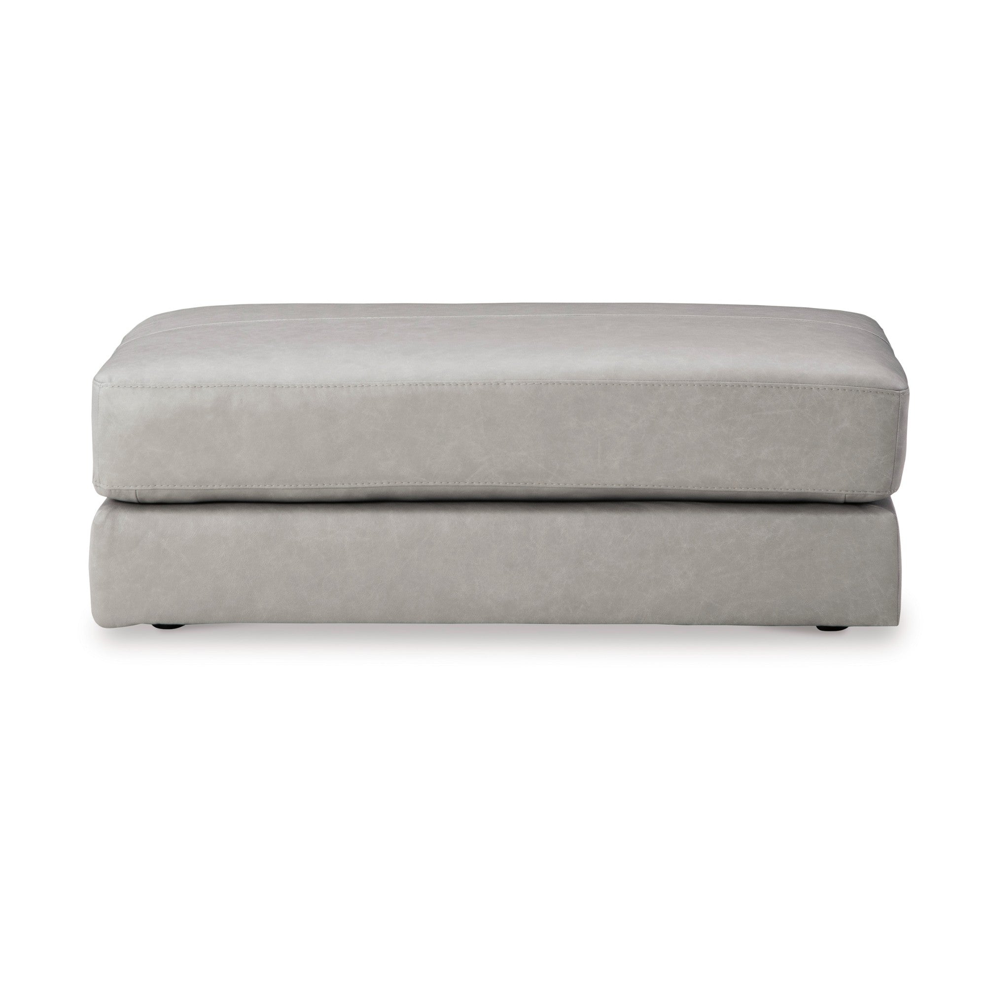 Amiata Oversized Leather Accent Ottoman